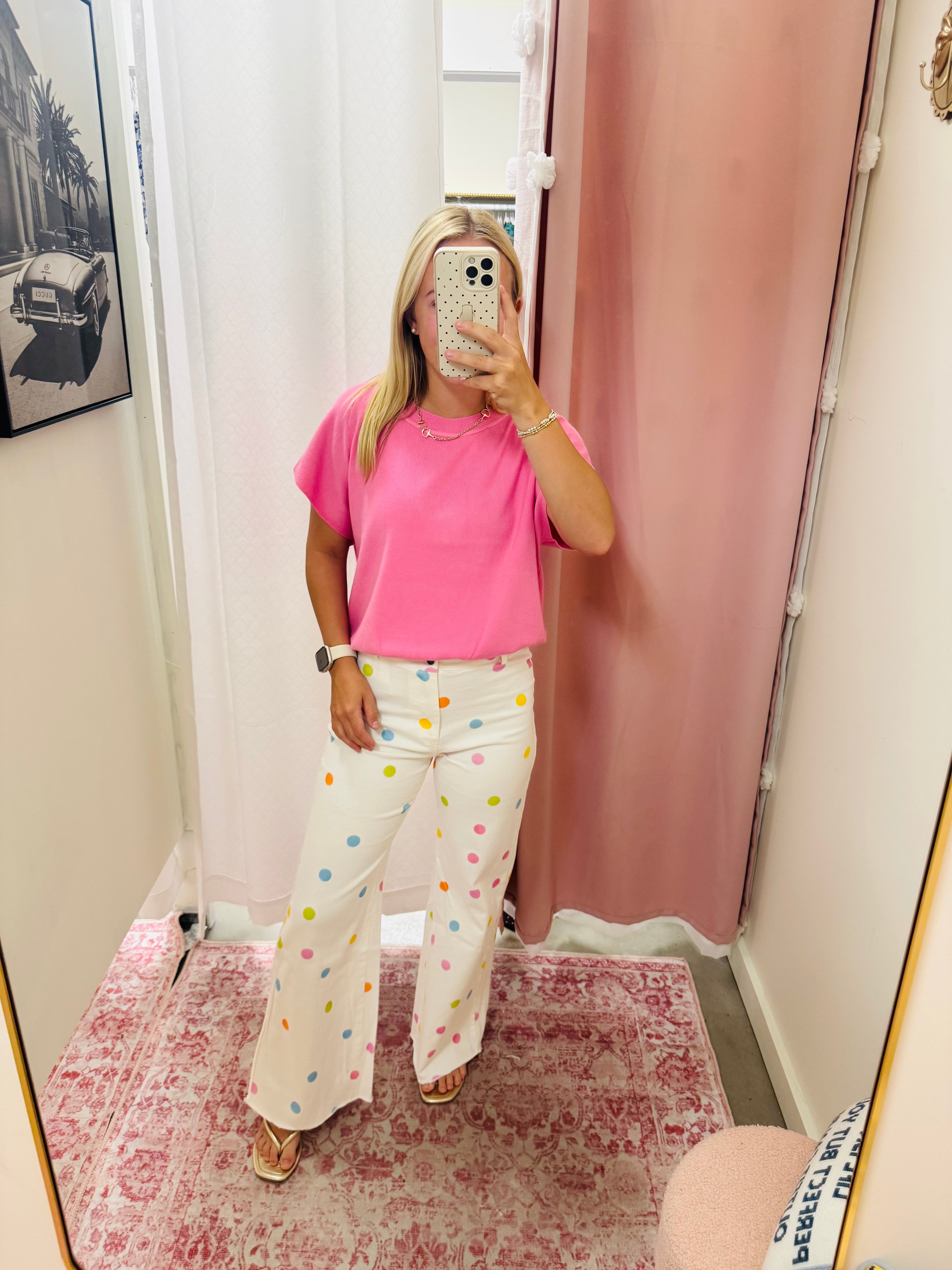 Colorful Polka Dot Jeans
