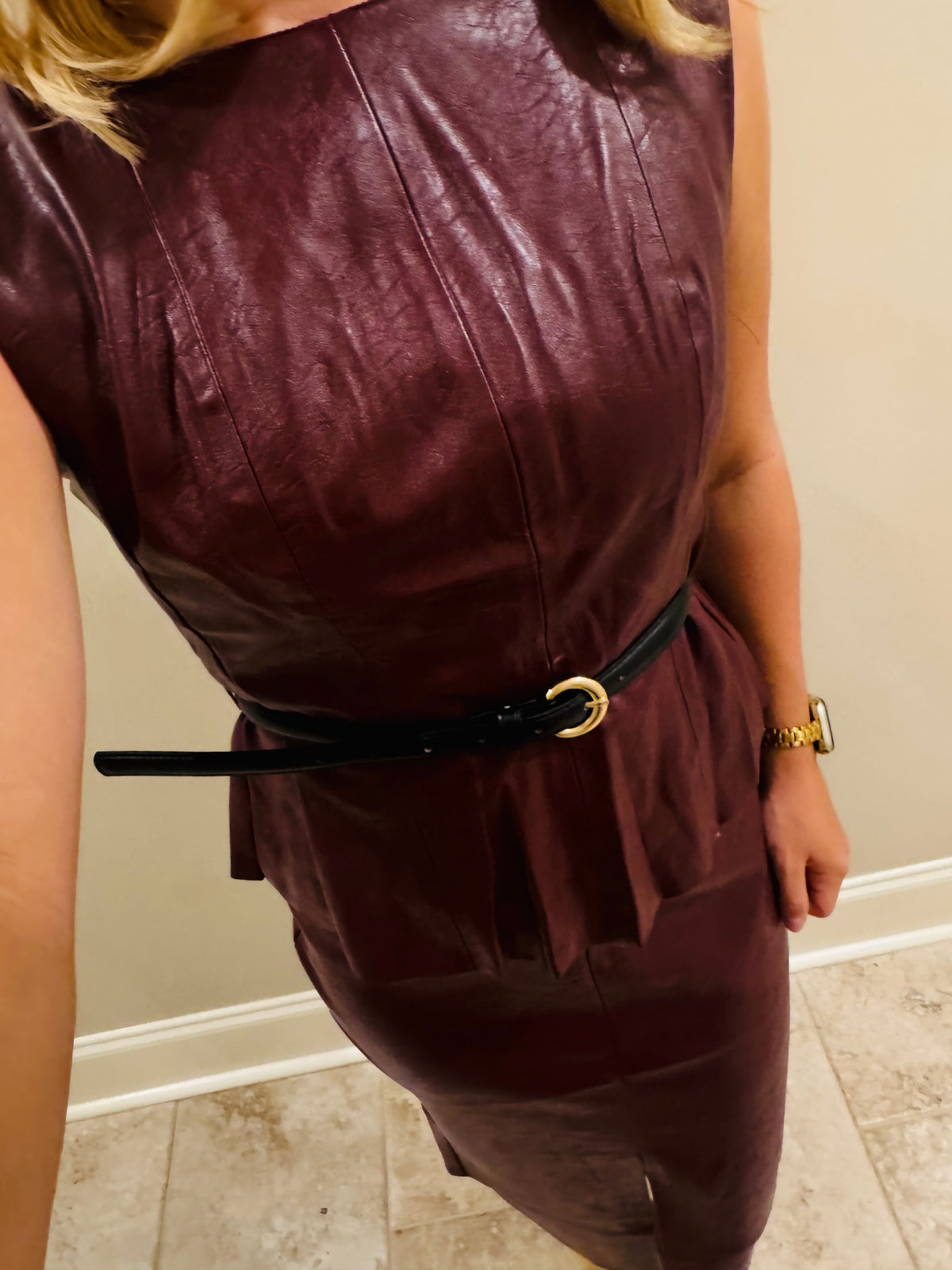 Wine Faux Leather Set
