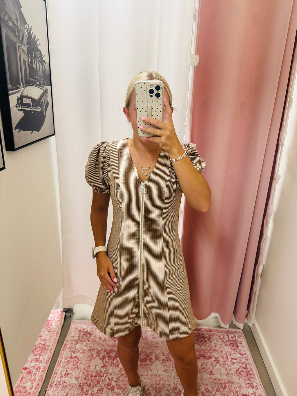 Brown Stripe Dress
