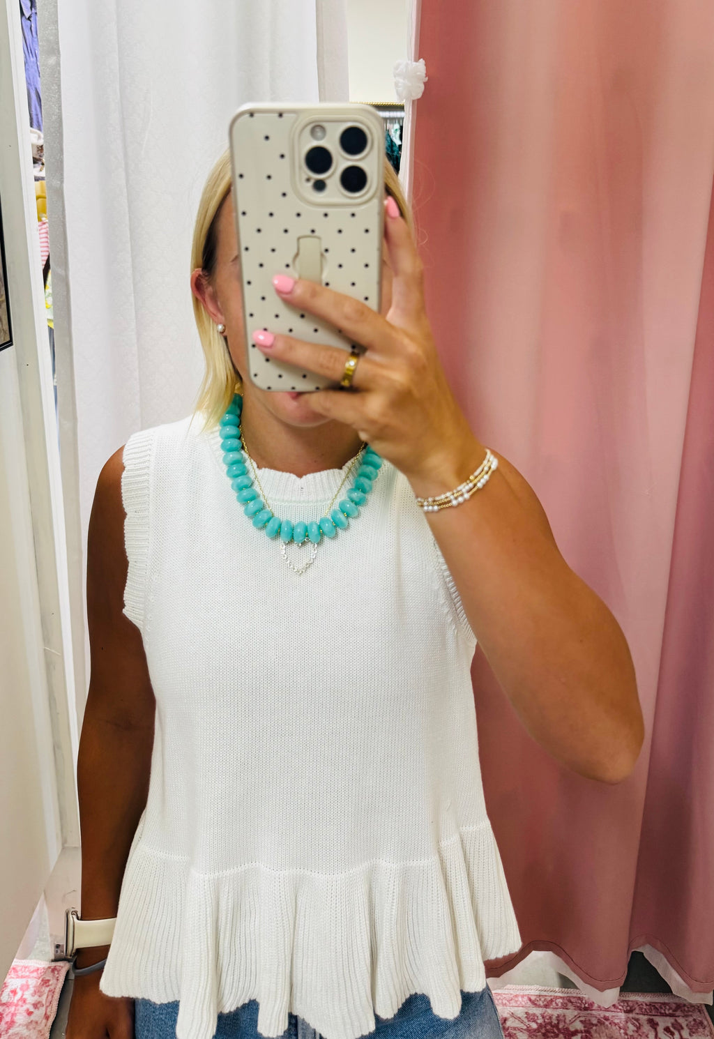 Teal Chunky Bead Necklace