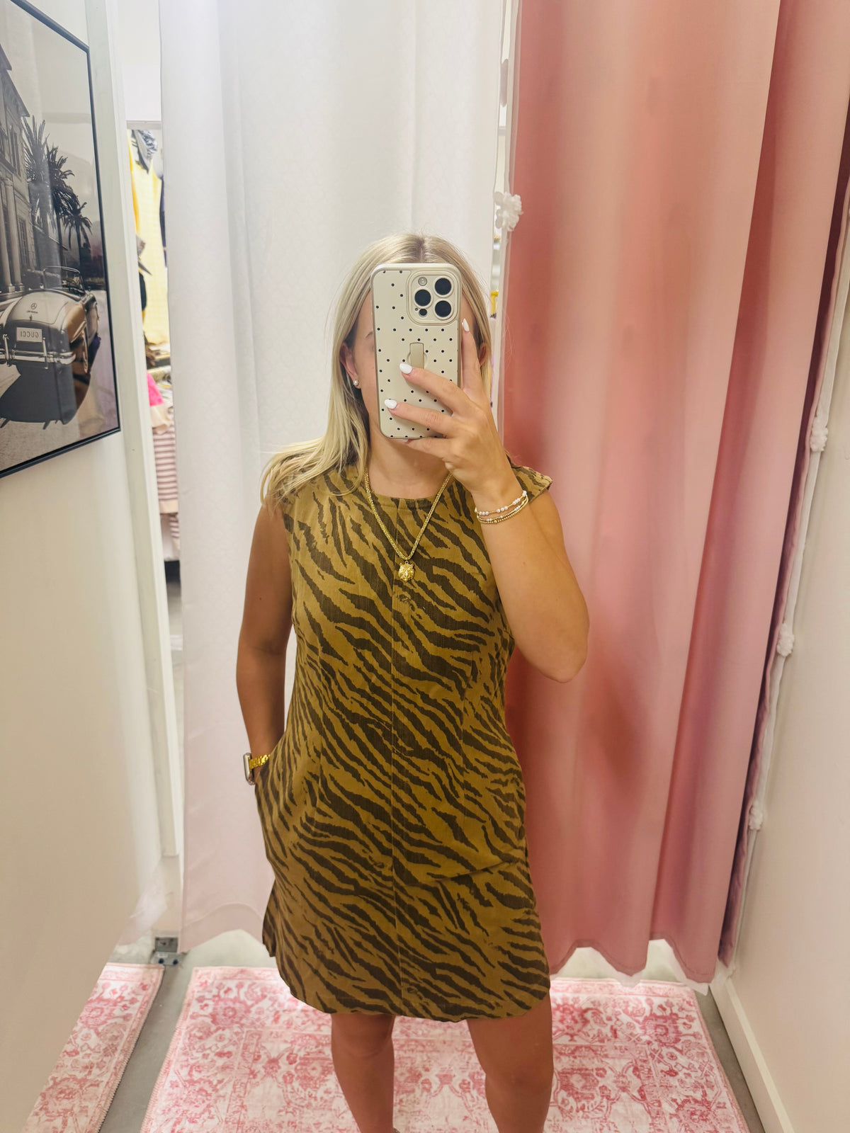 Brown Tiger Denim Dress