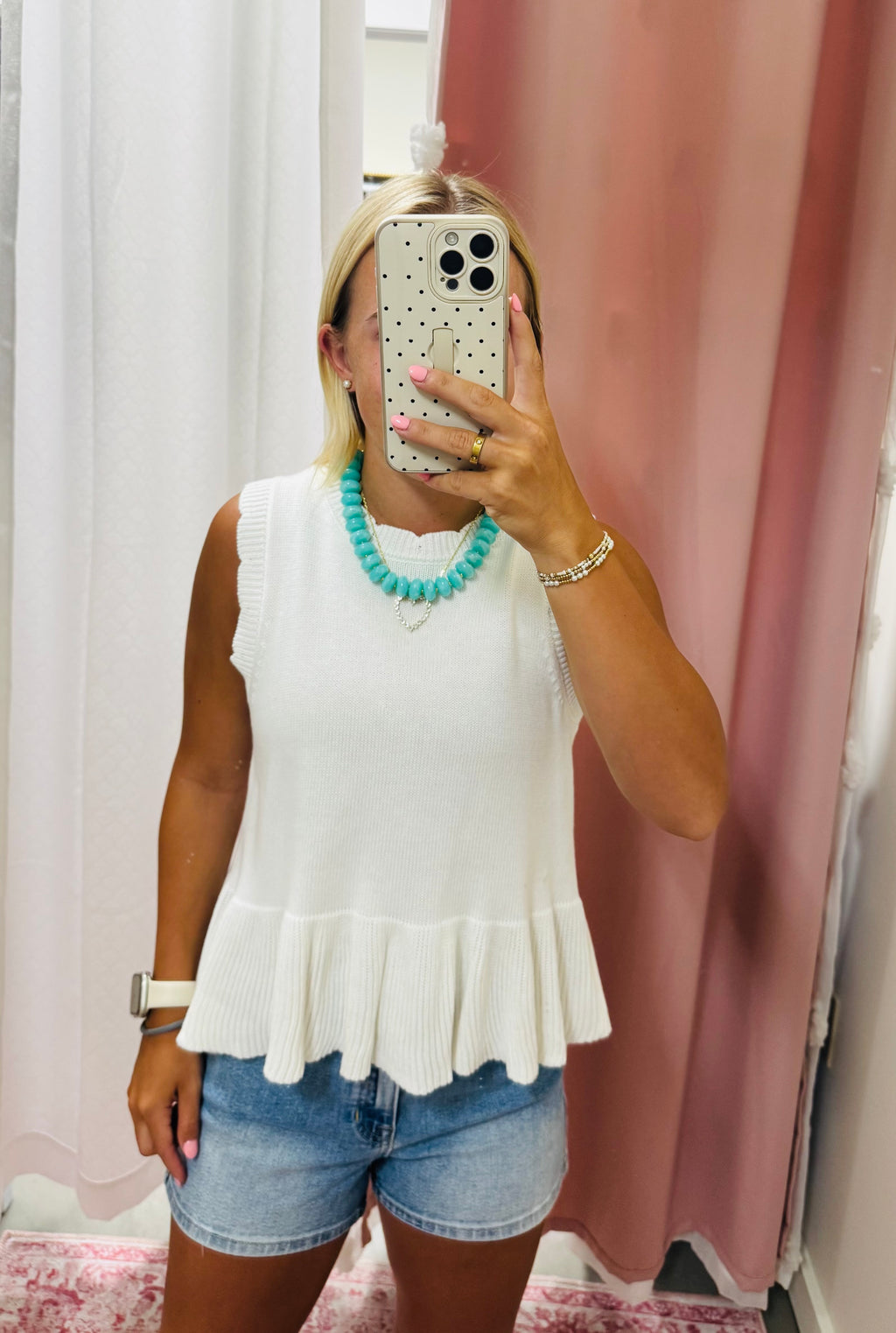 Teal Chunky Bead Necklace