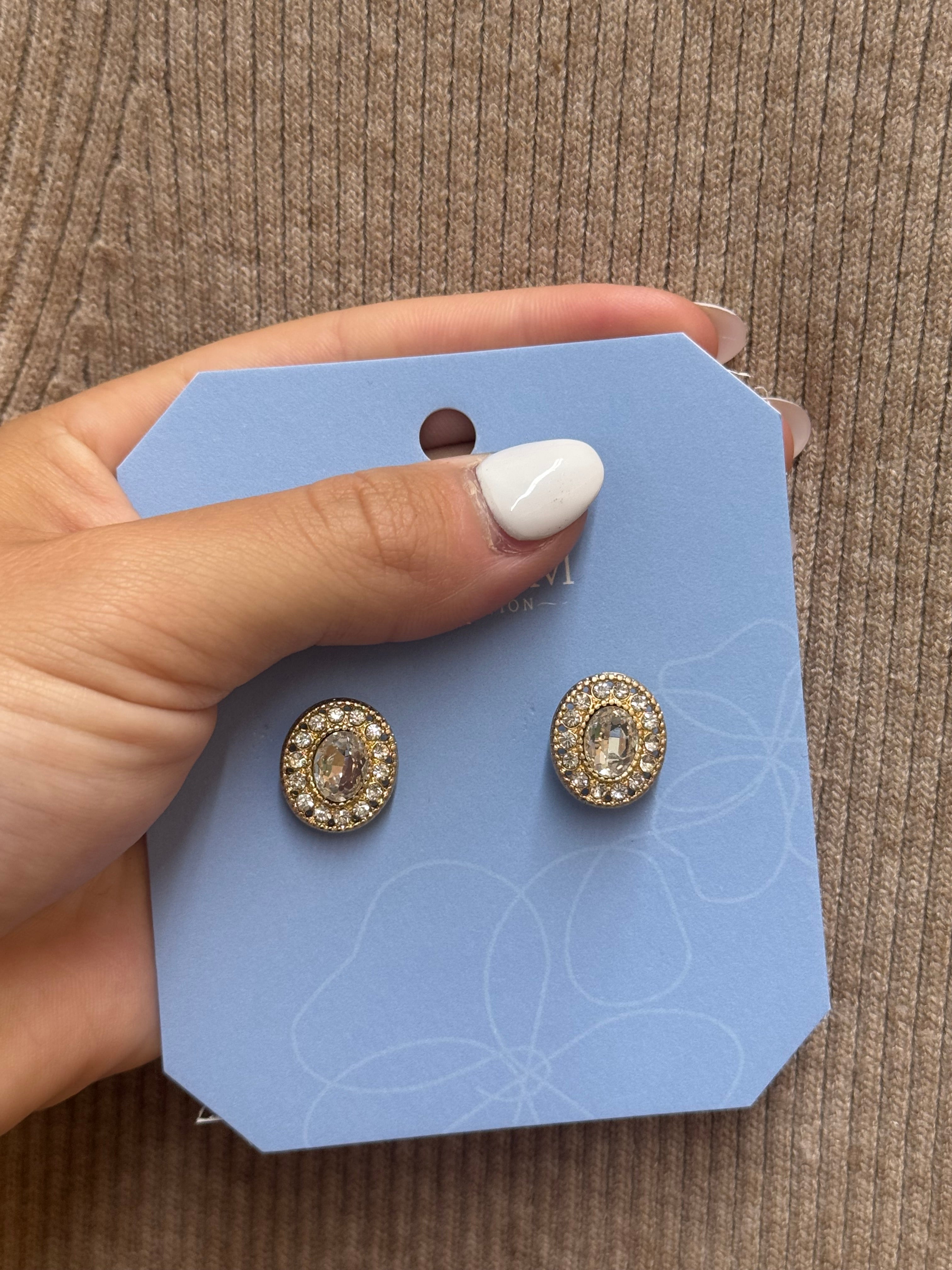Savoy Crystal Stud Earrings