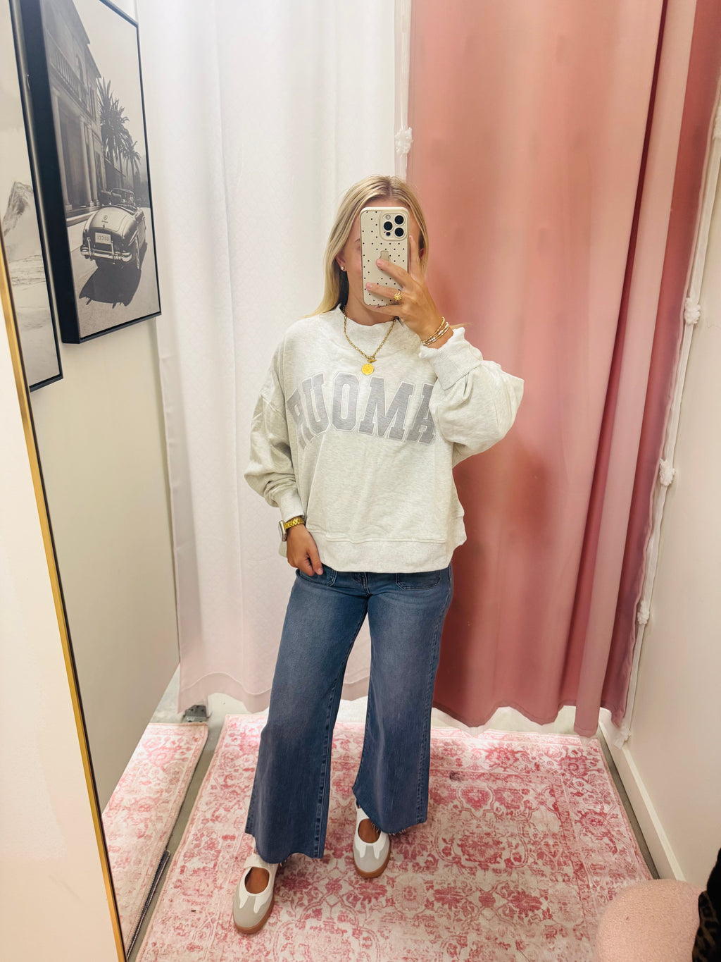Grey Amour Mockneck