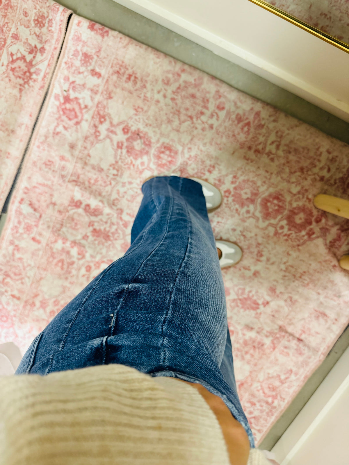 Crop Wide Side Seam Jeans