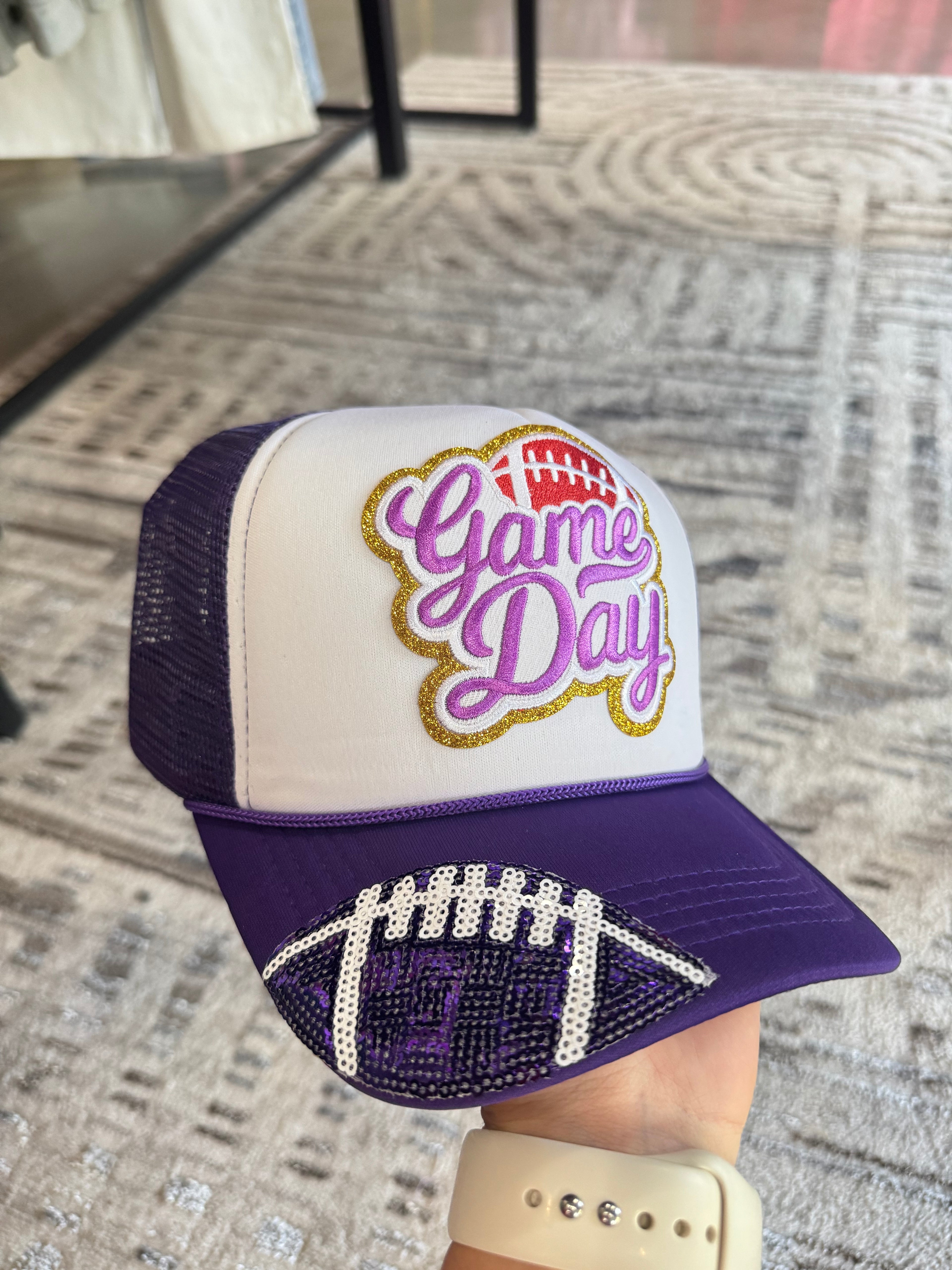 Purple Football Game Day Trucker