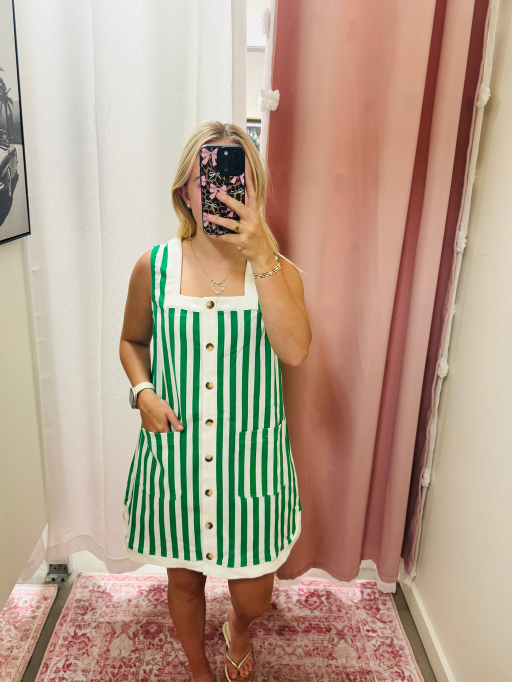 Kelly Green Sailor Stripe Dress