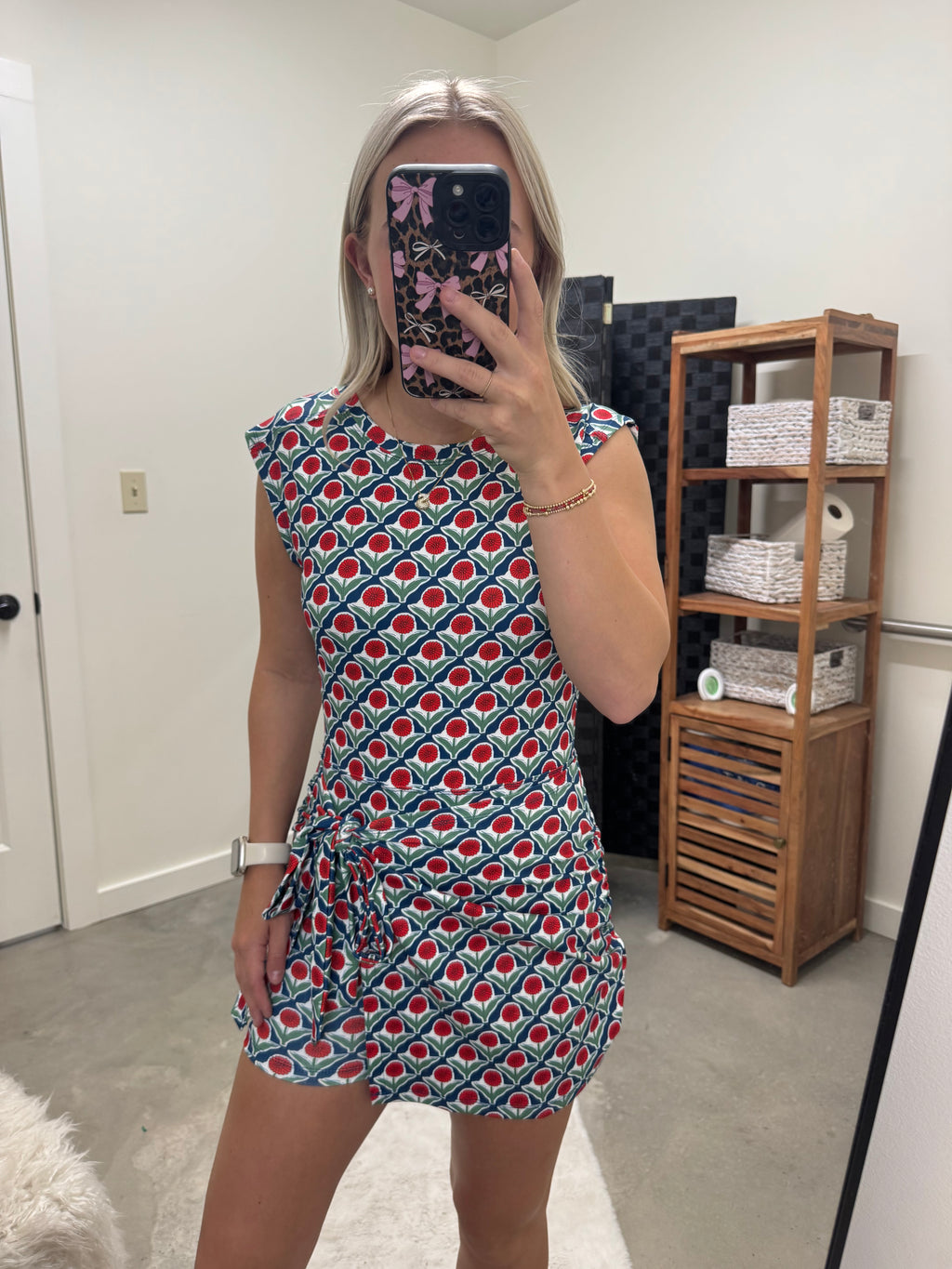 Navy Floral Athletic Dress