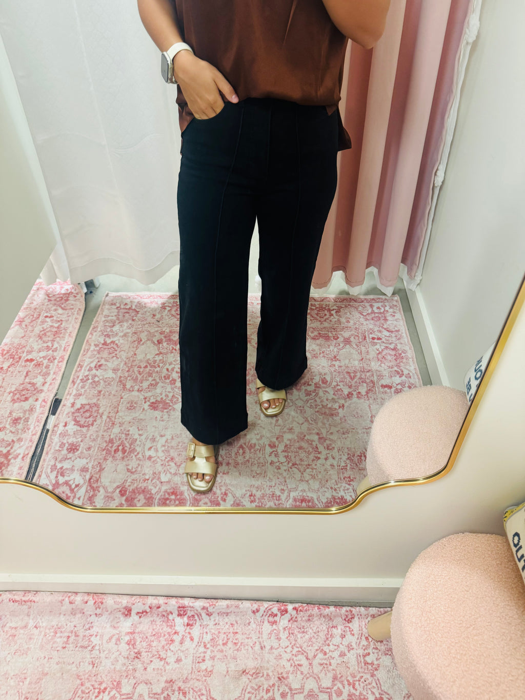 Black Pintuck Pants