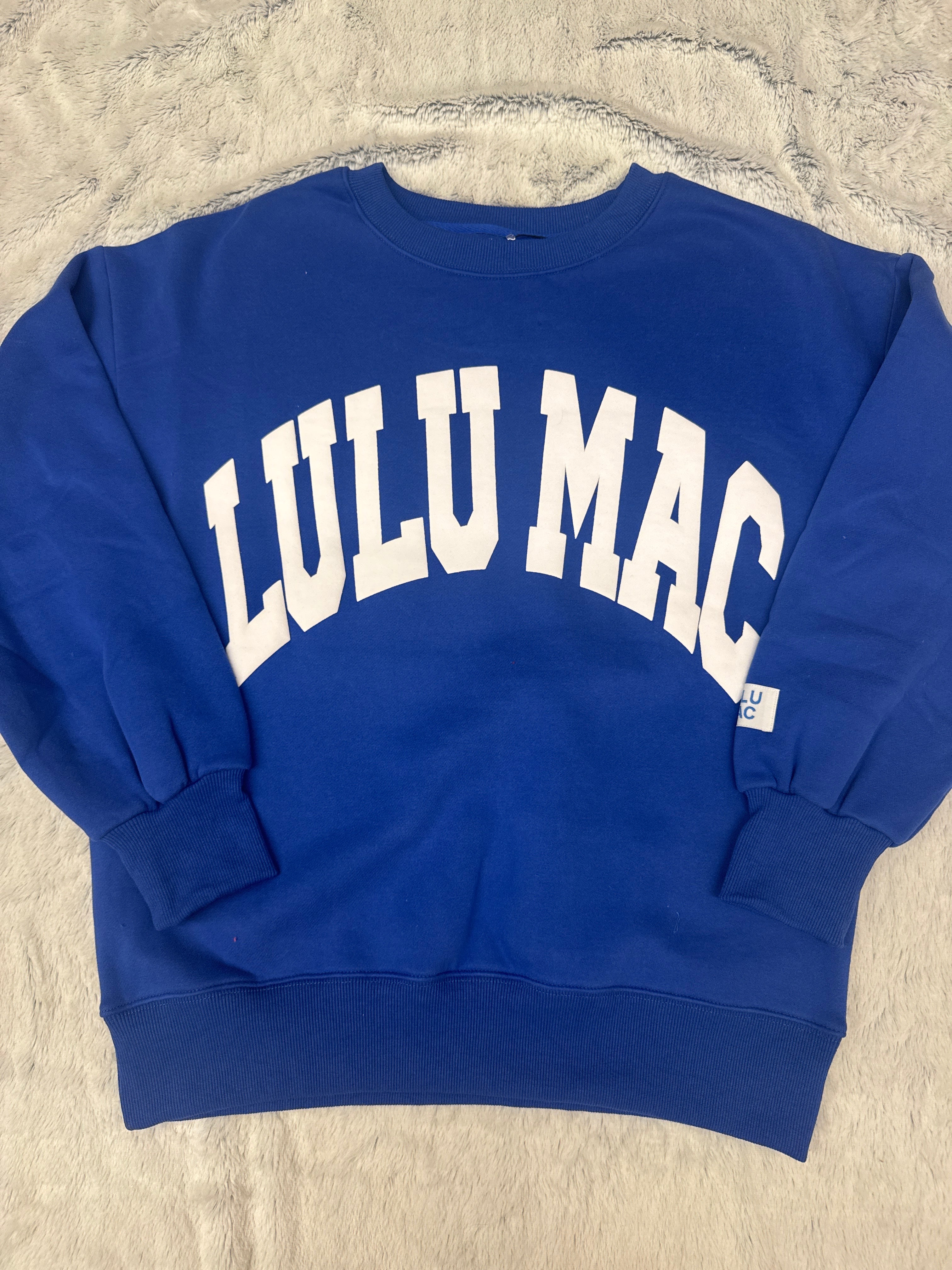 Royal With White Puff Sweatshirt