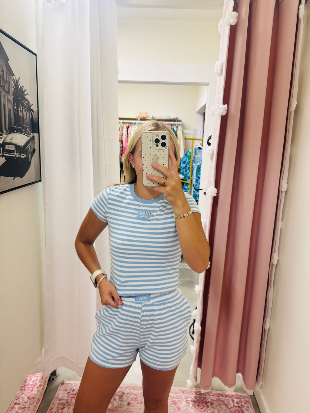 Baby Blue Stripe Baby Tee