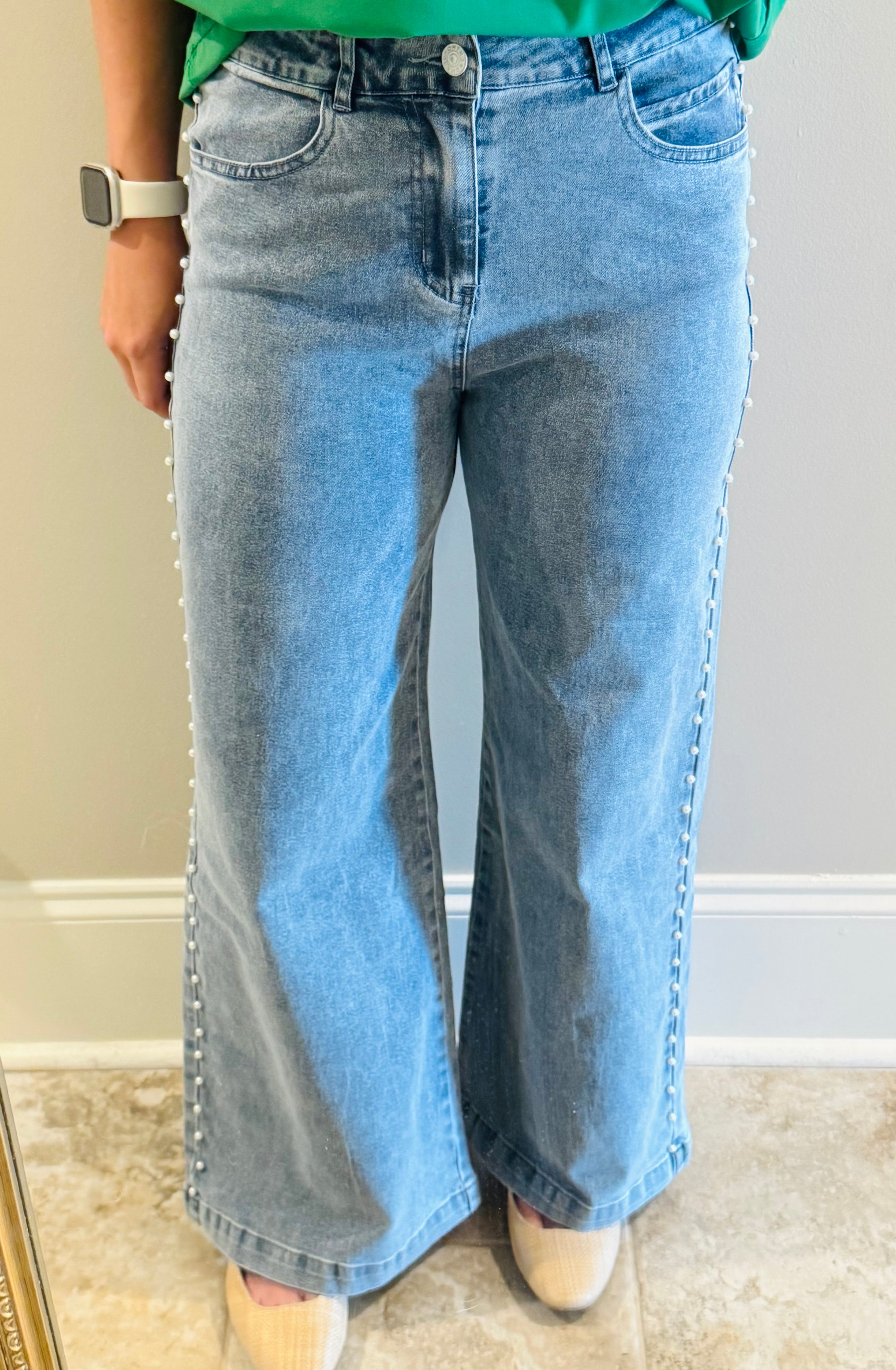 Blue Denim Pearl Jeans