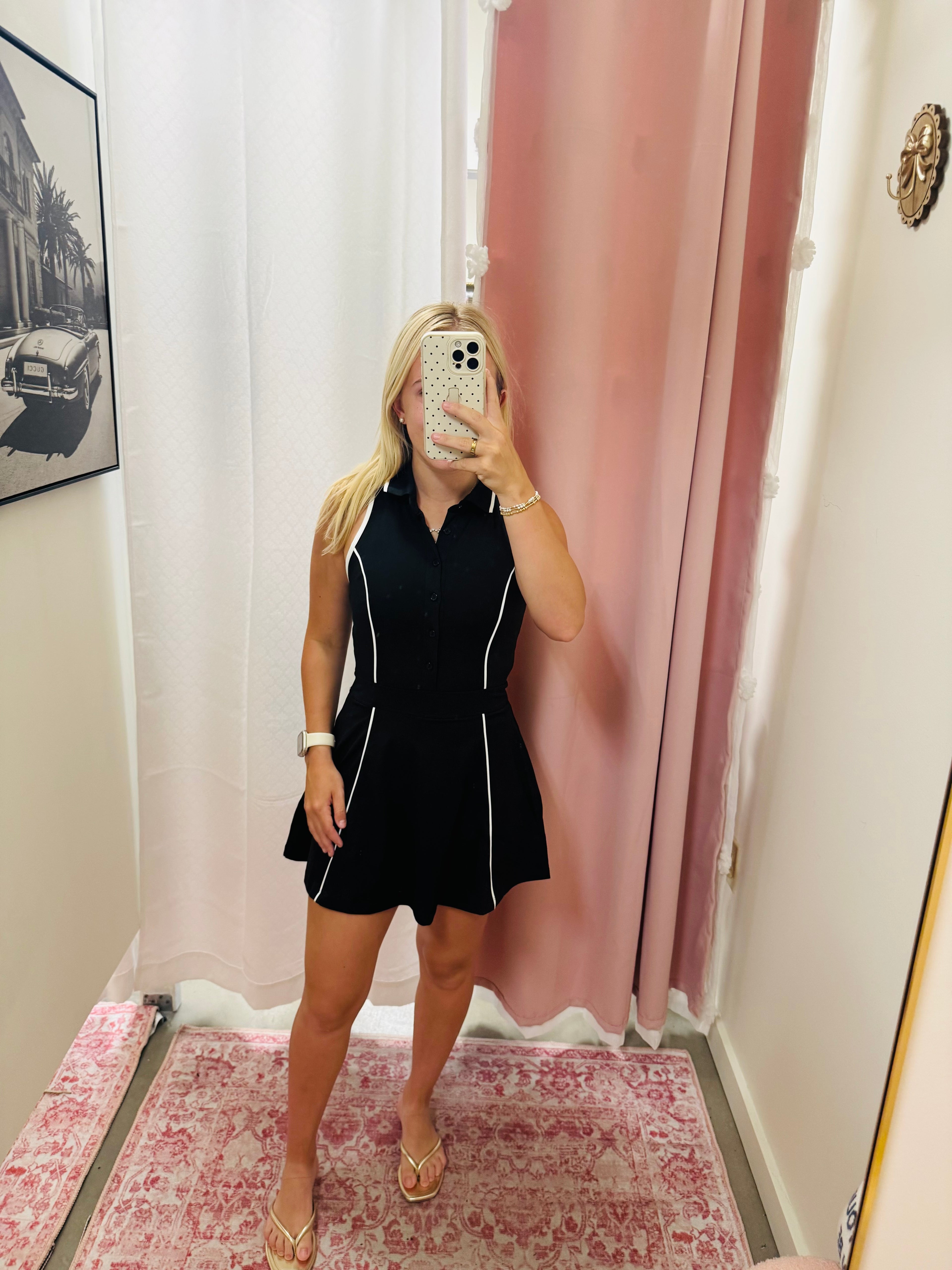 Athletic Black and White Dress