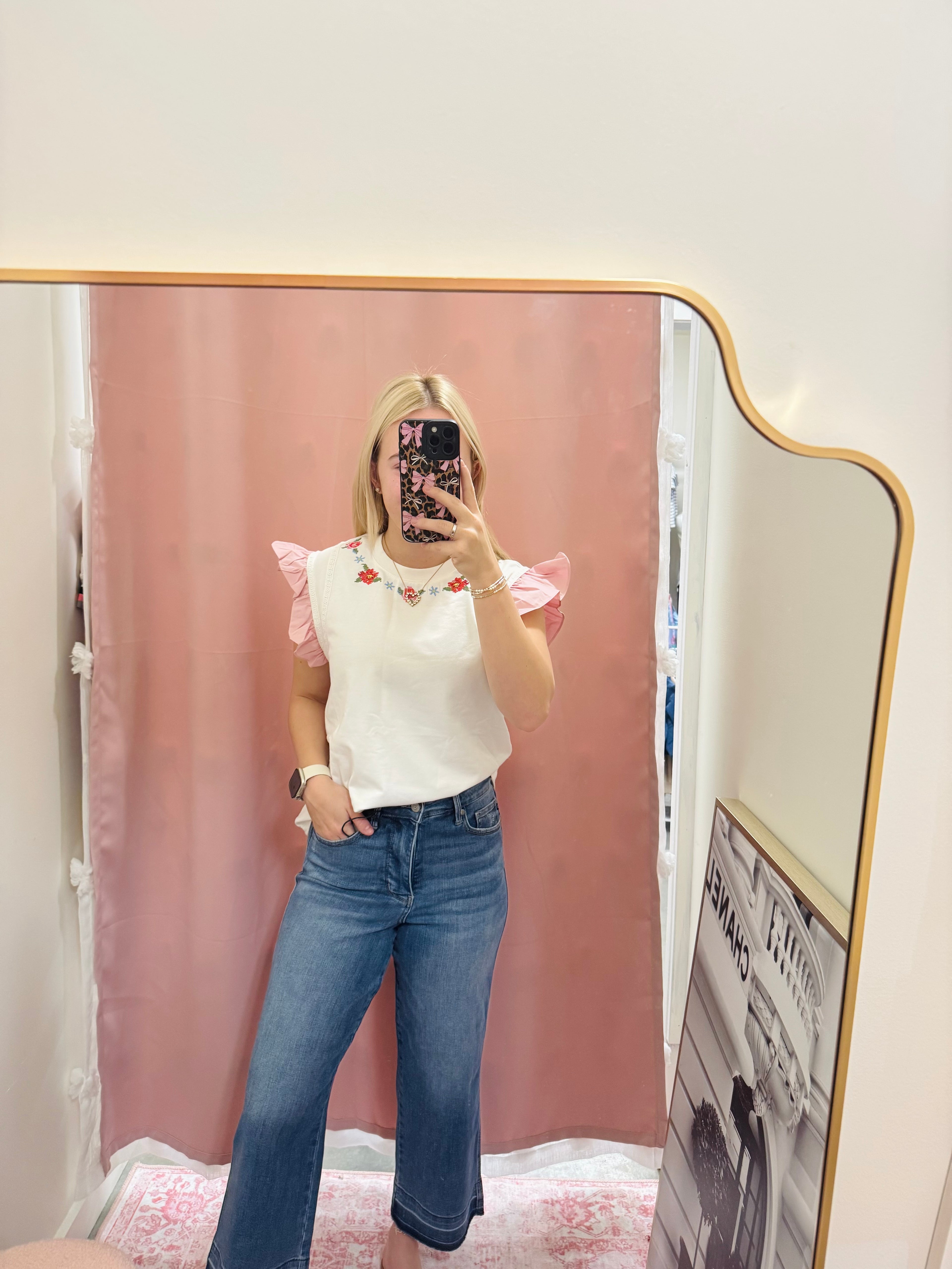 Embroidery Floral Top