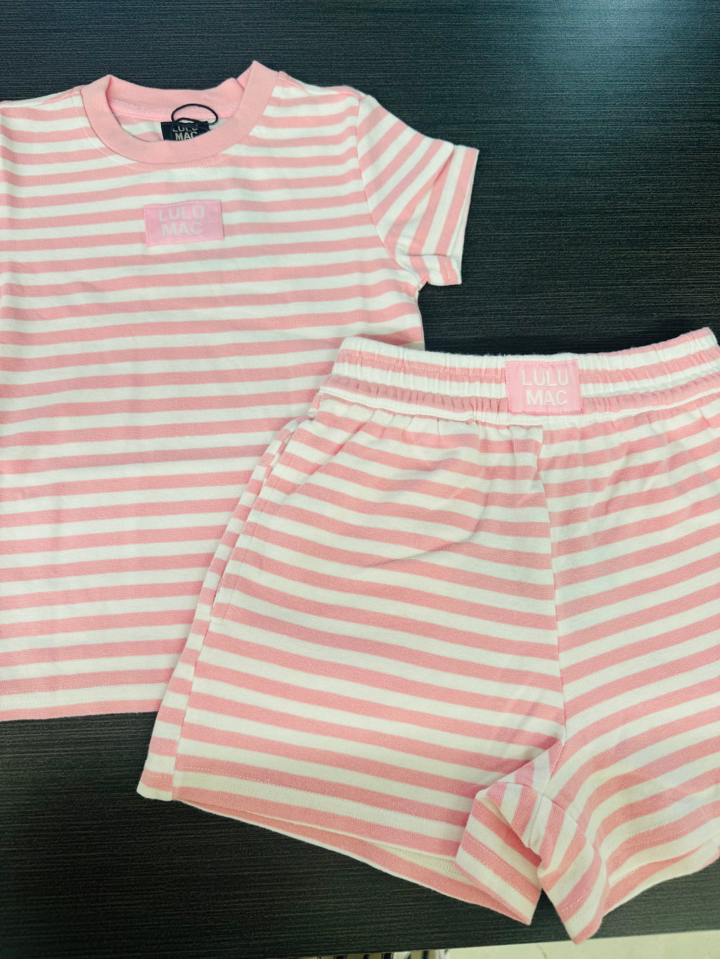 Youth Lulu Mac Pink Stripe Shorts