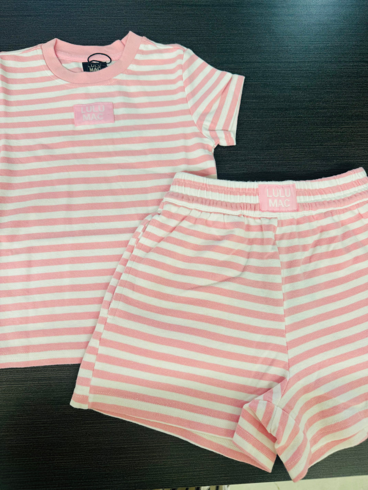 Youth Lulu Mac Pink Stripe Shorts