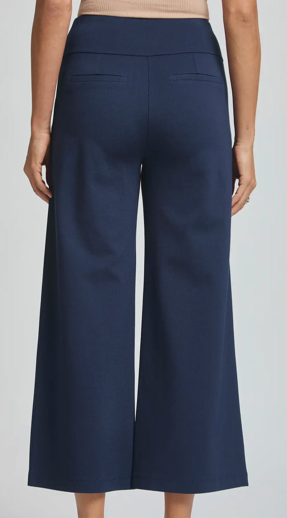 Navy Wide Crop Pant