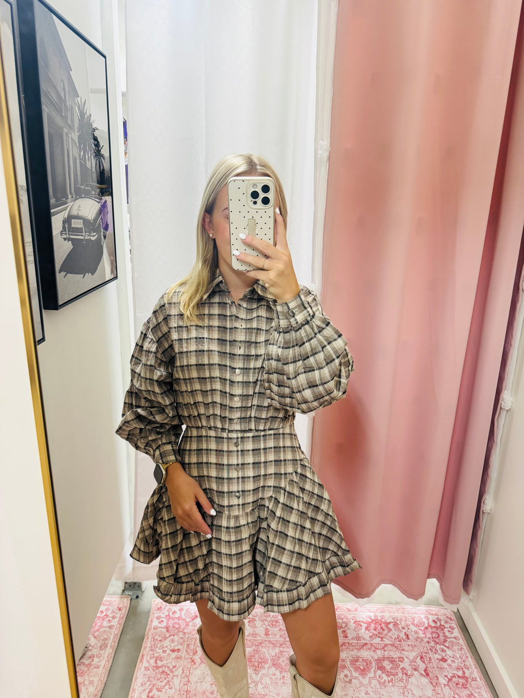 Long Sleeve Mocha Dress