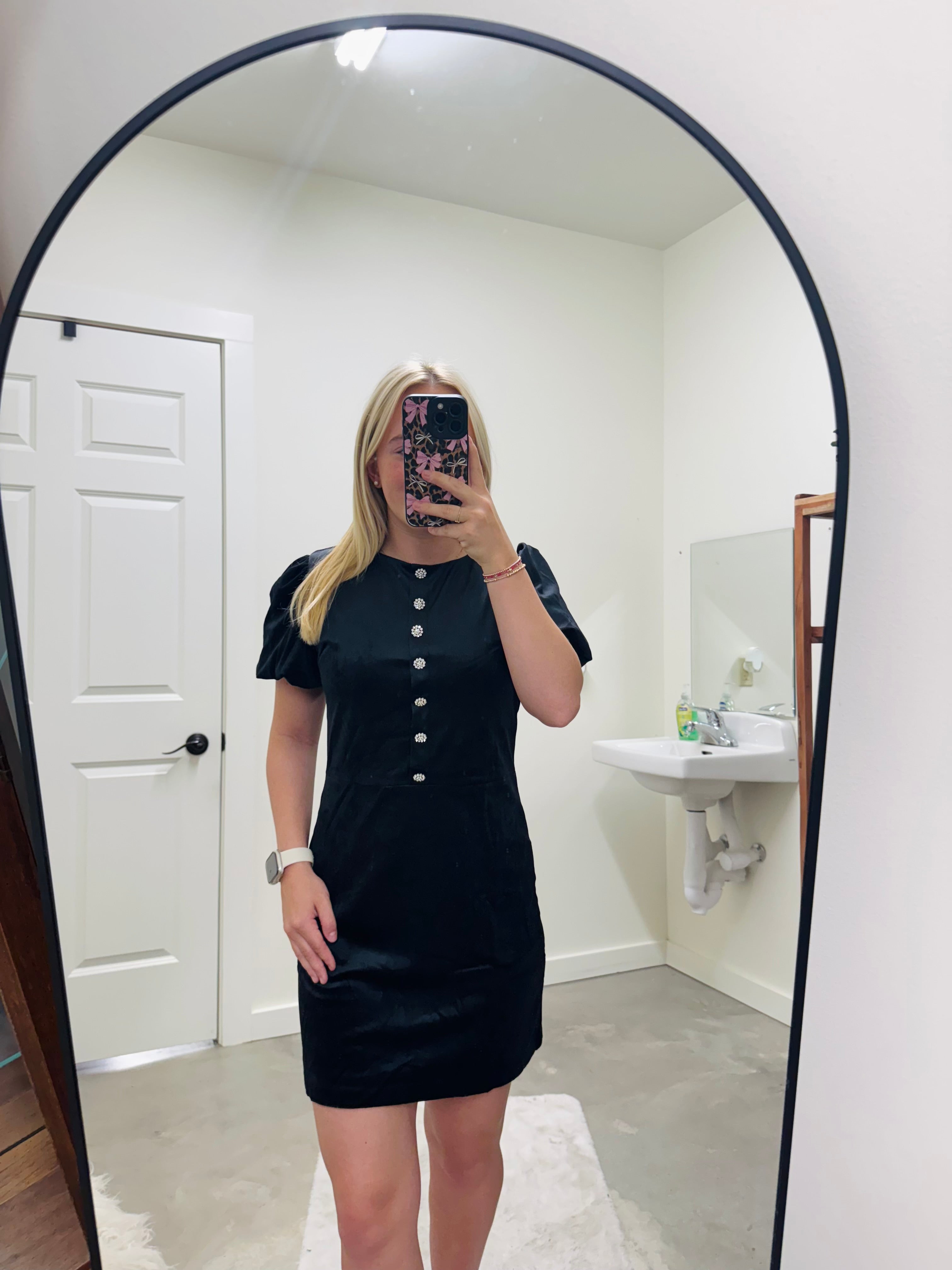 Velvet Black Mini Dress