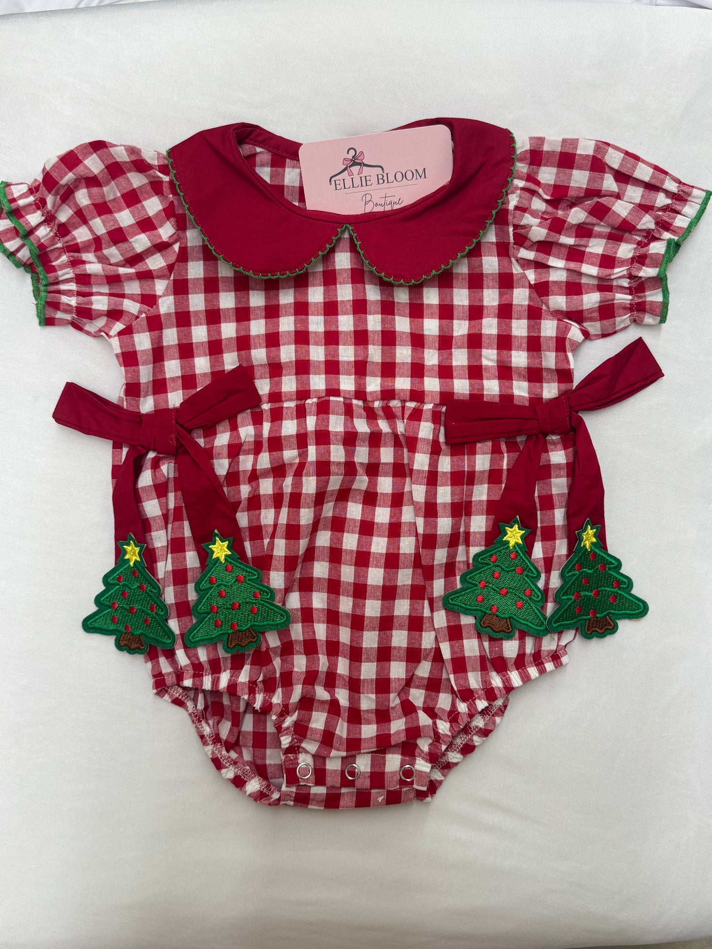 Red Gingham Baby Outfit