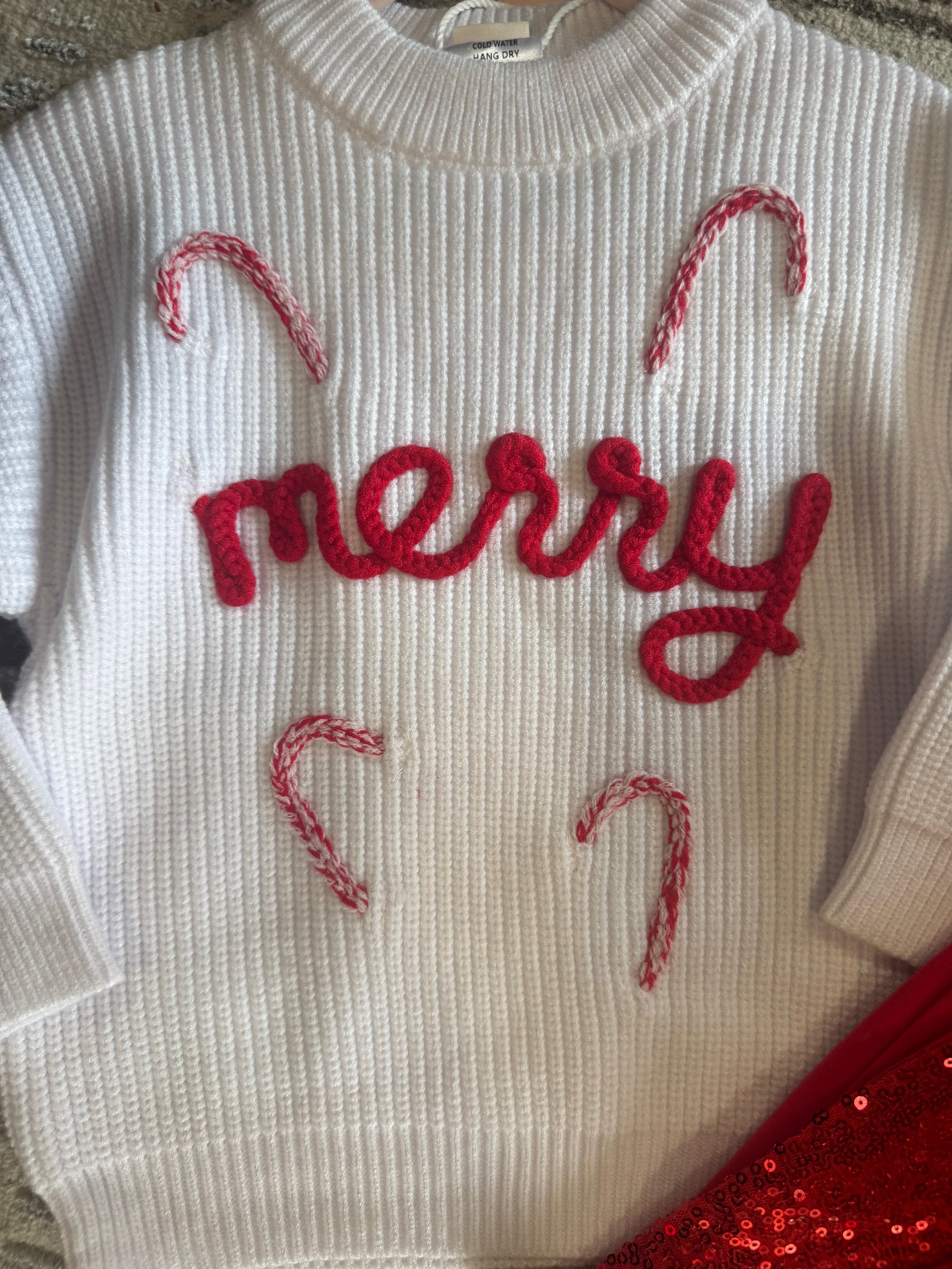 Candy Cane Sweater Set