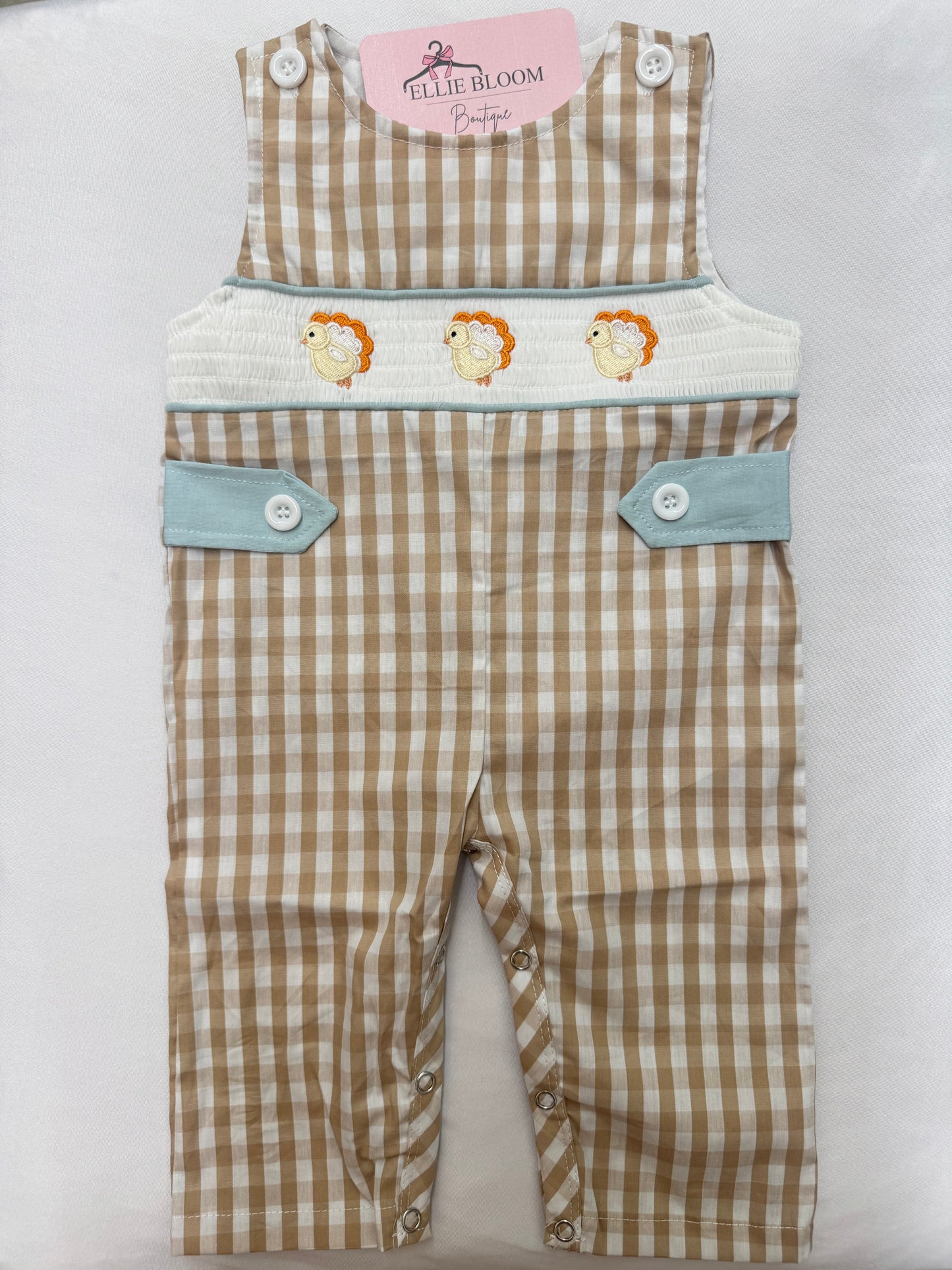 Beige Gingham Turkey JonJon