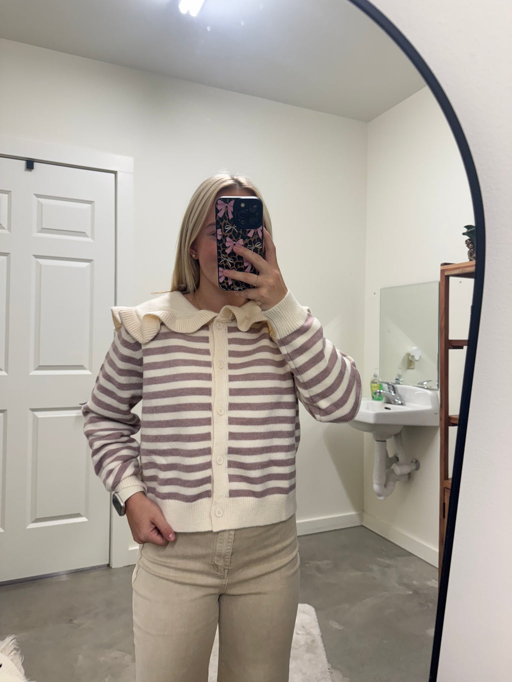 Ruffle Peter Pan Collar Sweater