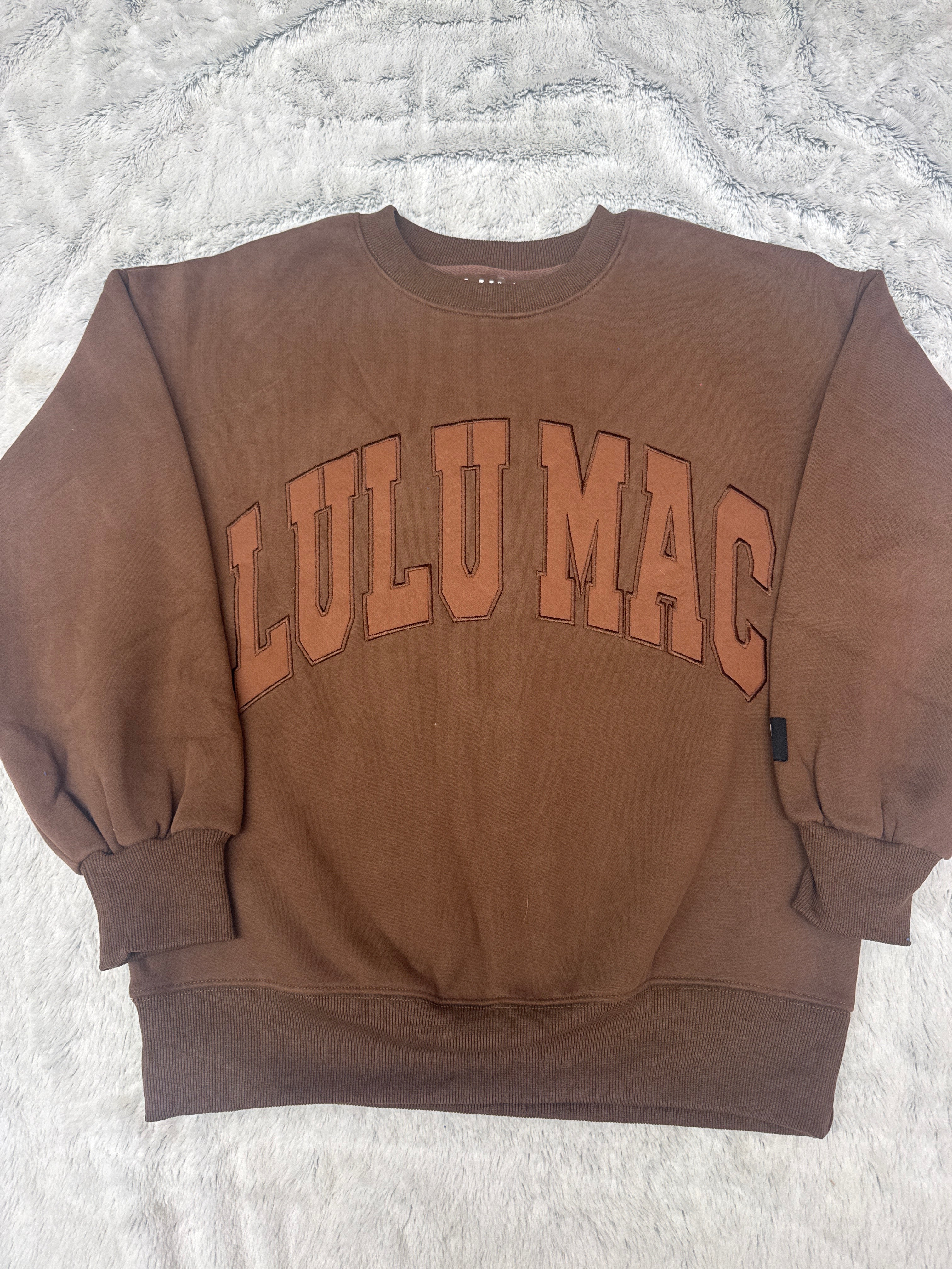 Patched Espresso Sweatshirt