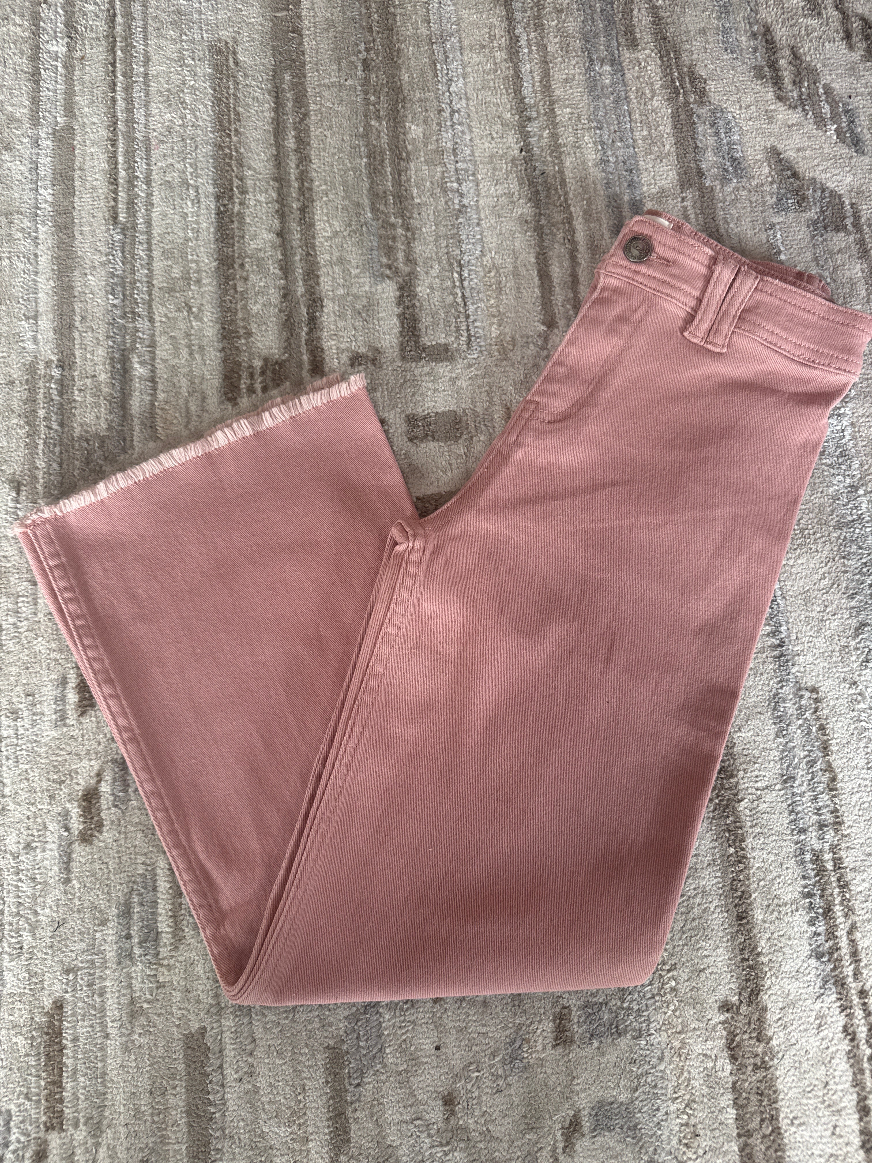 Wide Leg Dusty Pink Tween Jeans