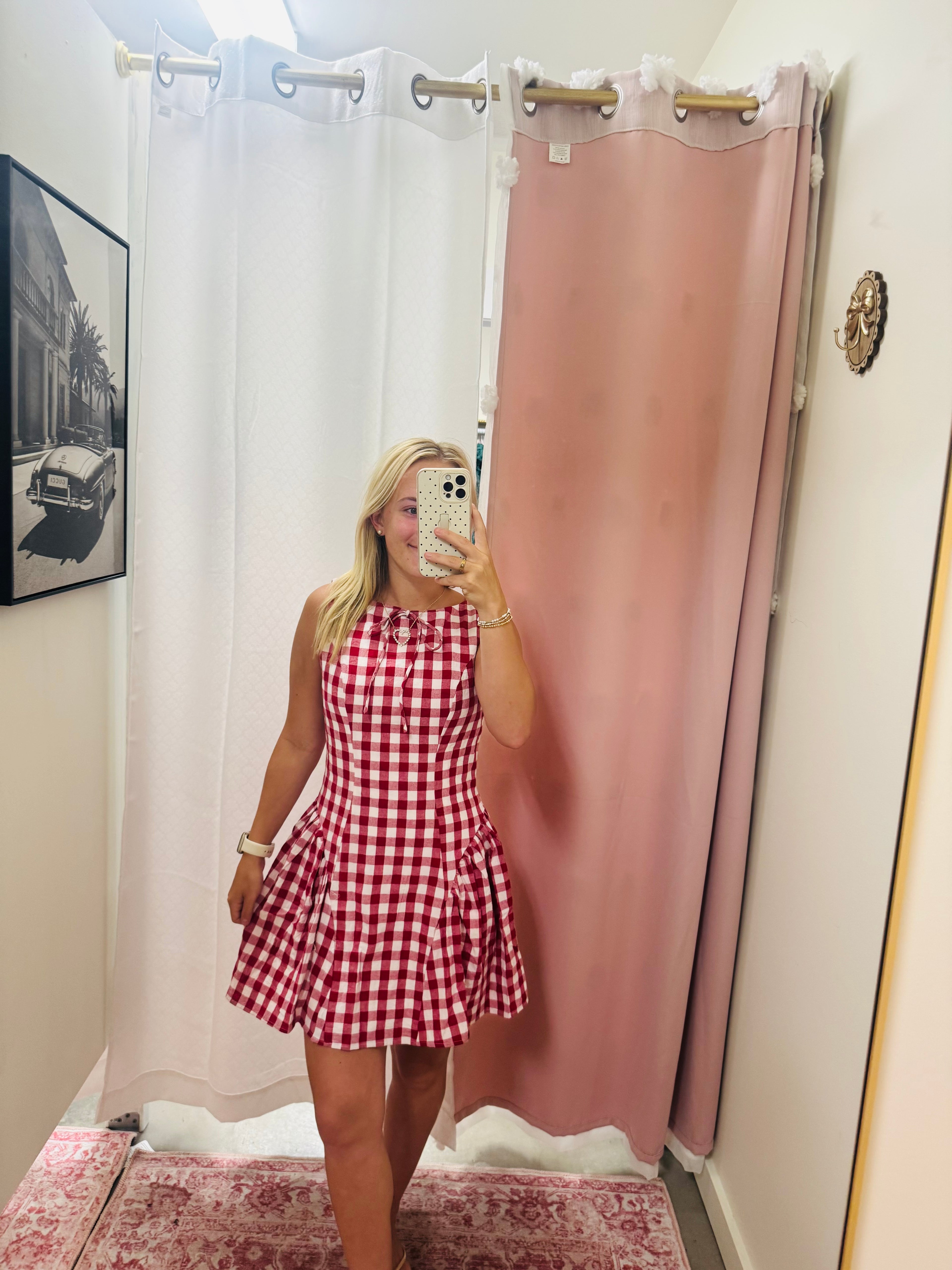 Fit and Flare Gingham Dress