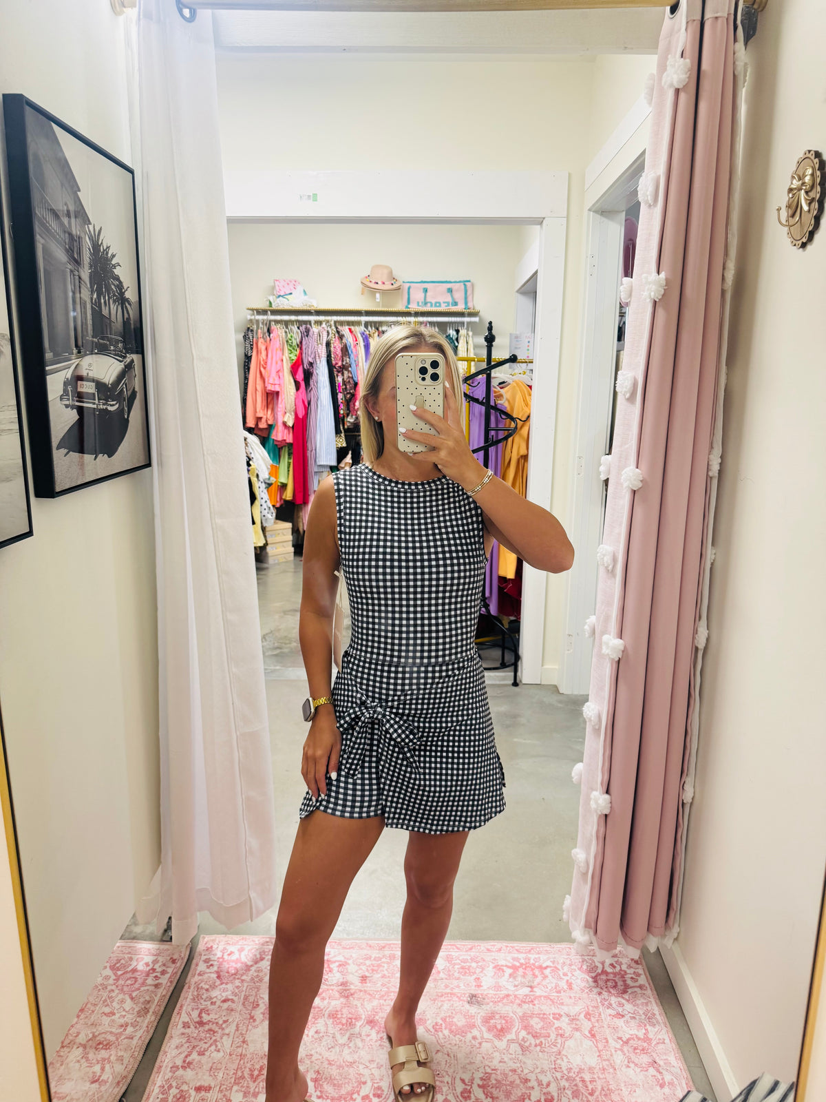 Black and white Wrap Dress