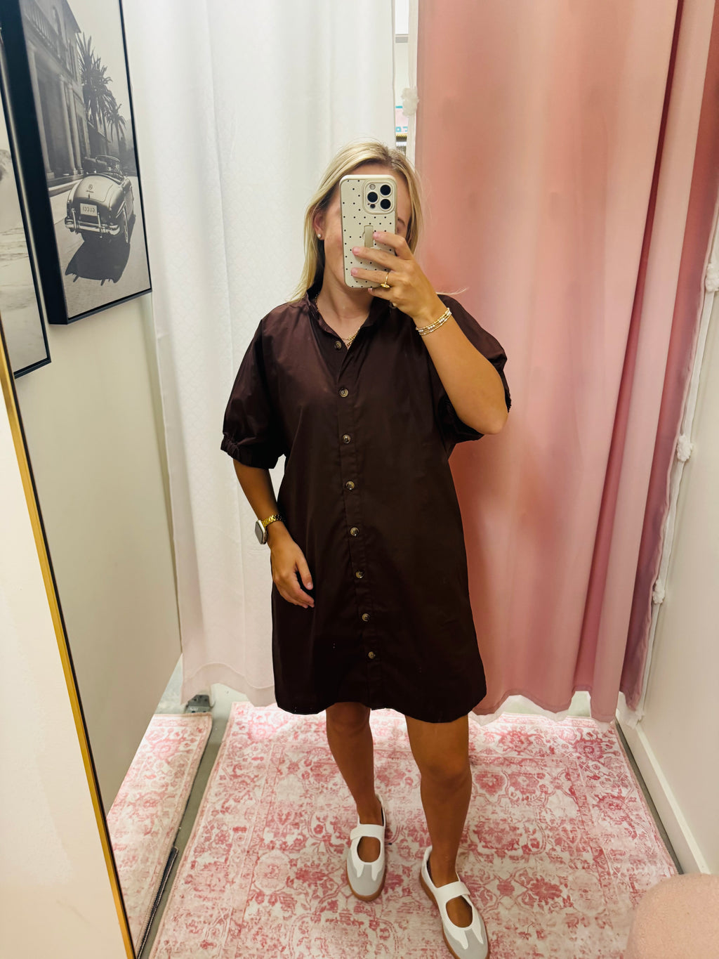 Chocolate Button Up Dress