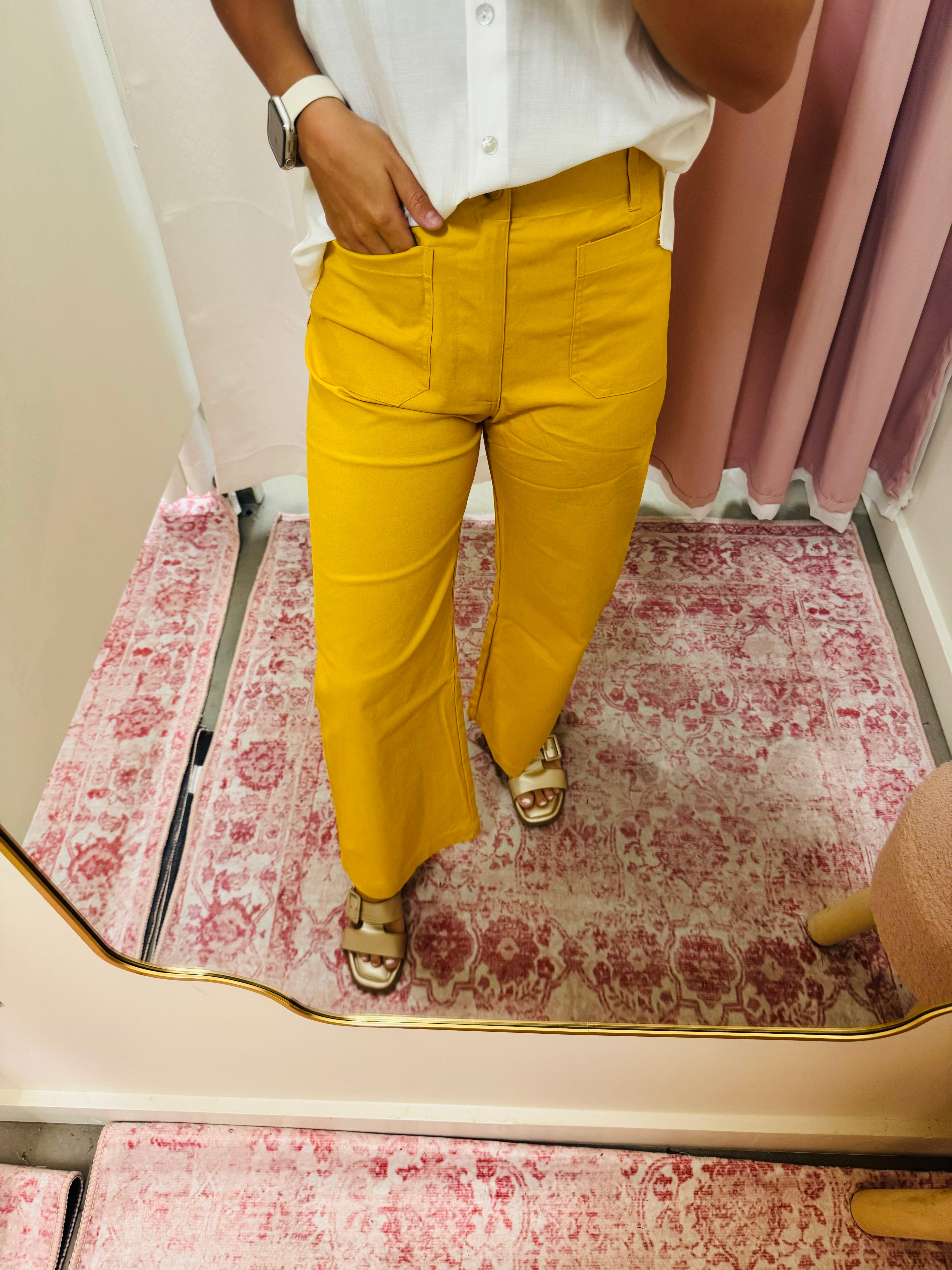 Gold Front Pocket Pants