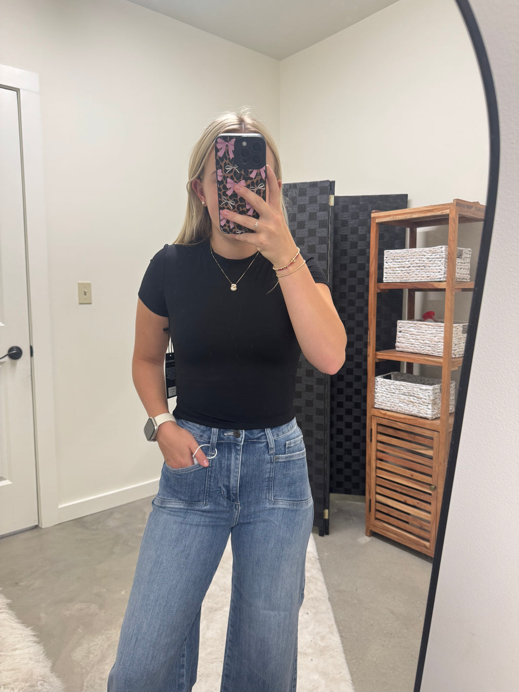 Black Soft-stream Fitted Tee