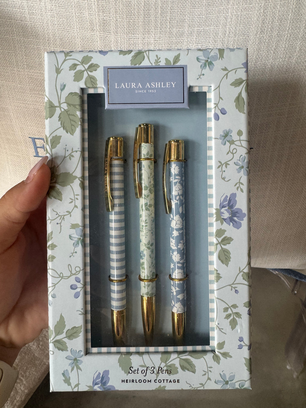 Blue Pens Set Of 3