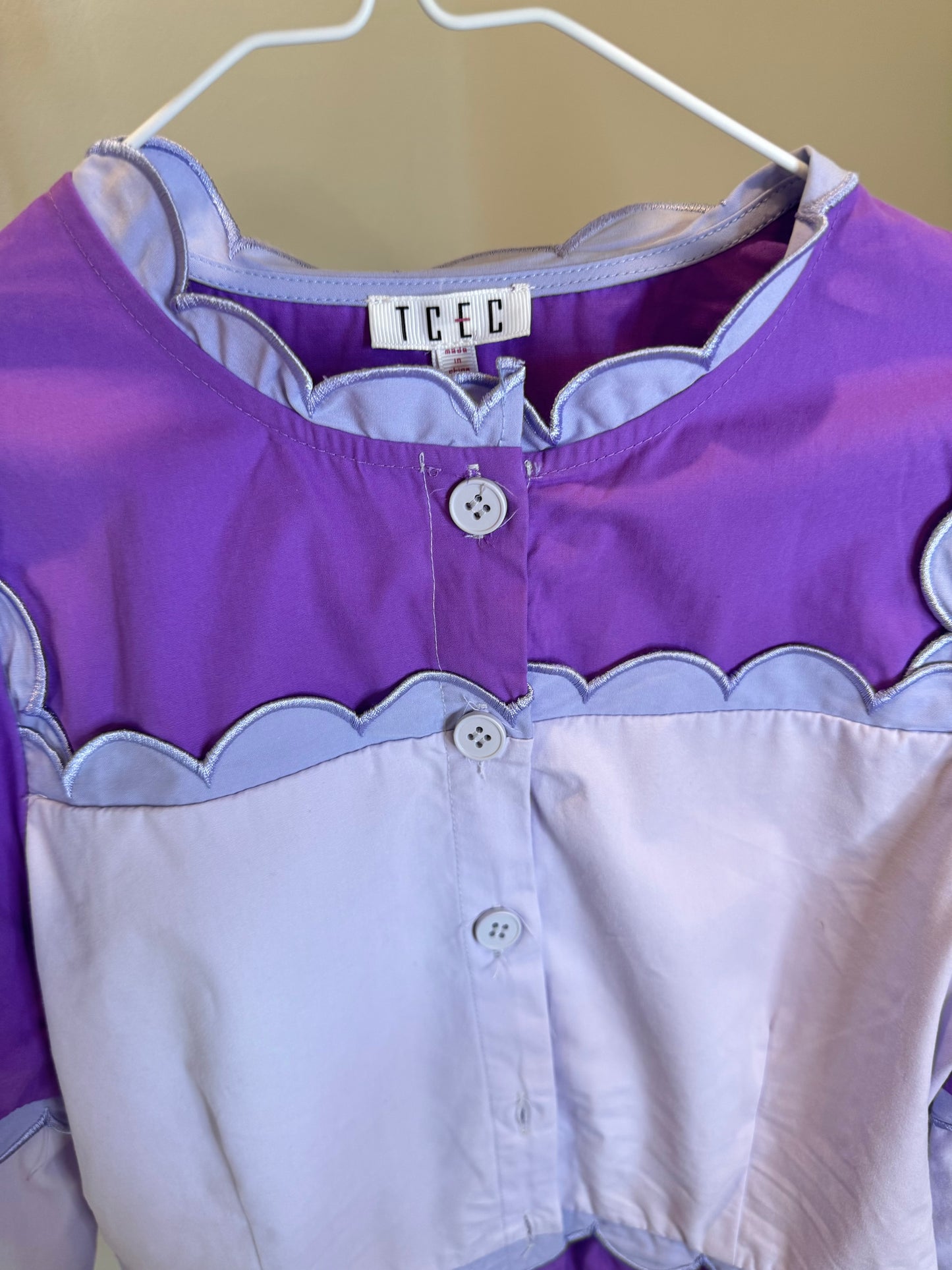 Purple Scalloped Top