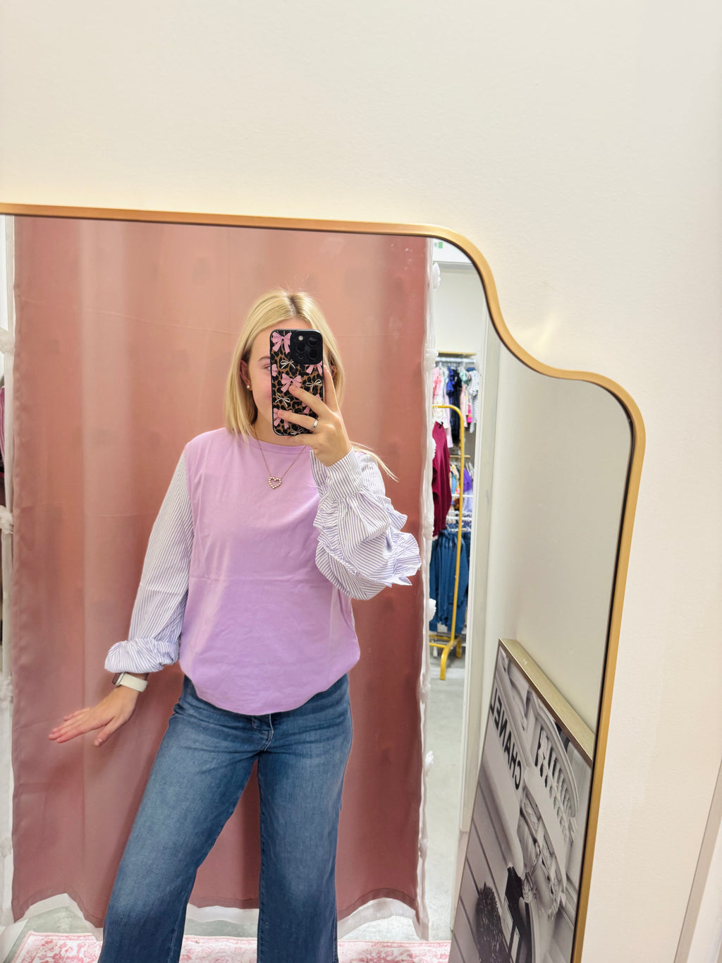 Stripe Poplin Long Sleeve