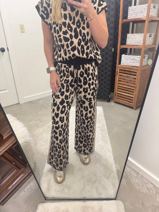 Black Cheetah Pants