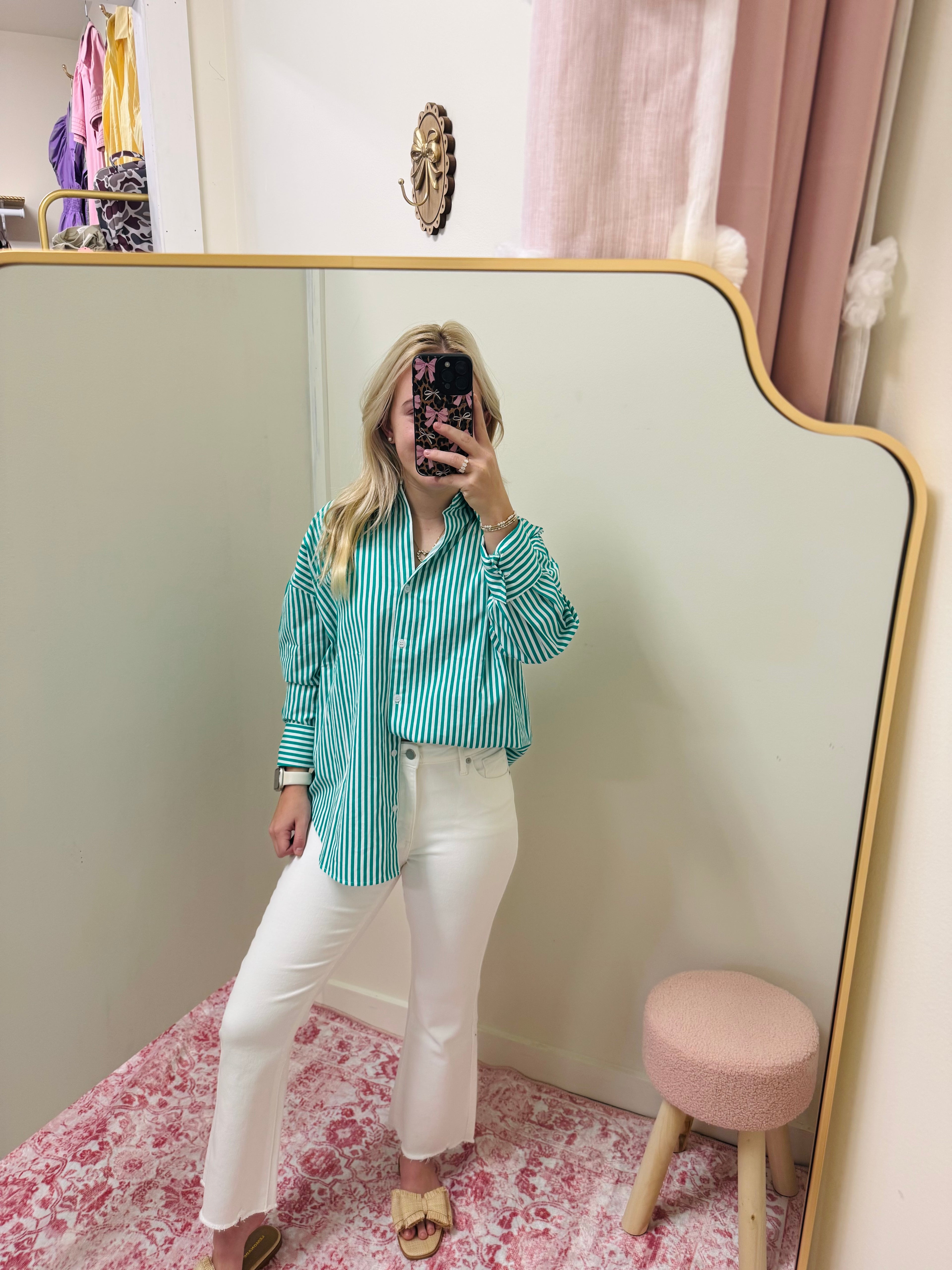 Green Striped Long Sleeve