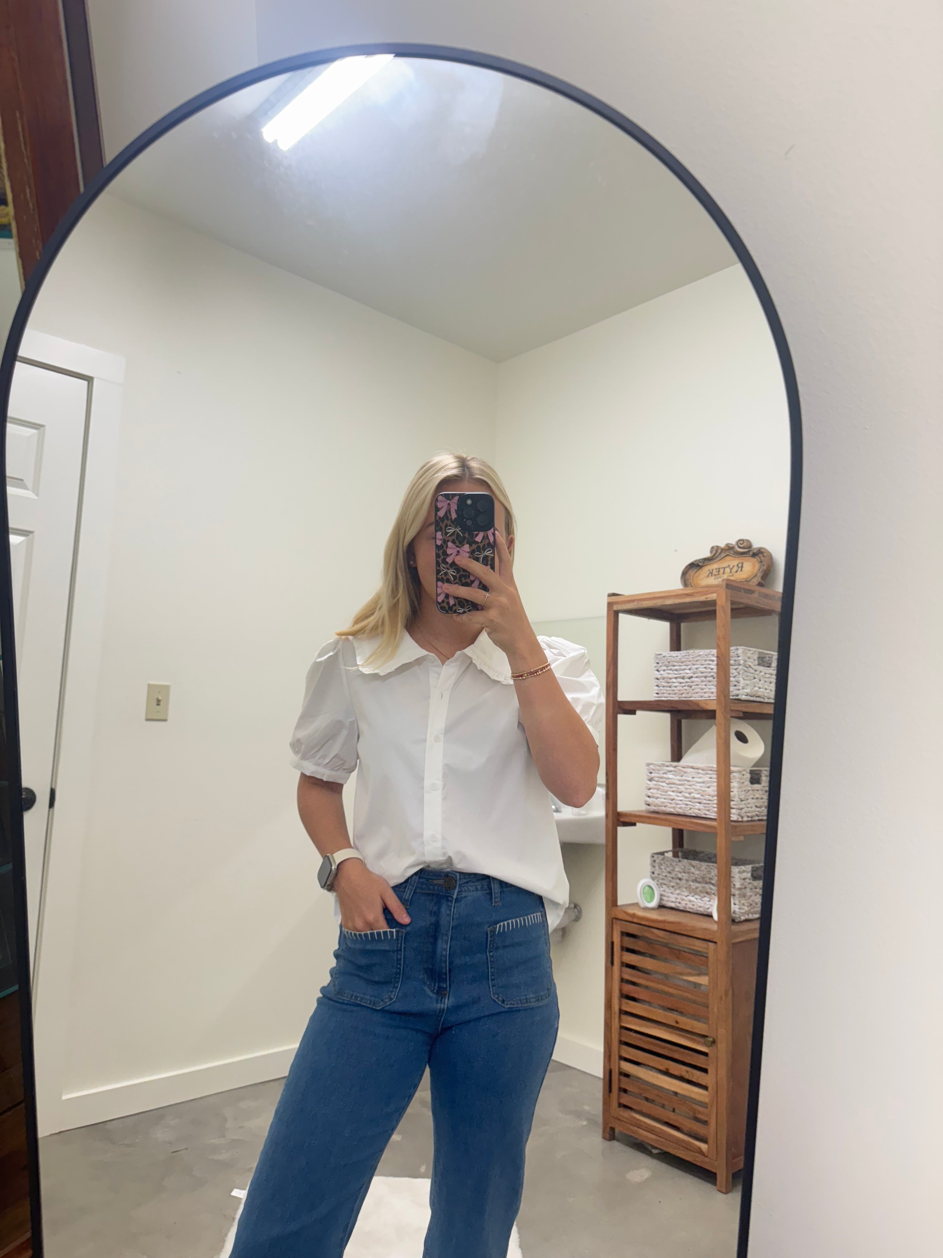 White Peter Pan Collar Shirt