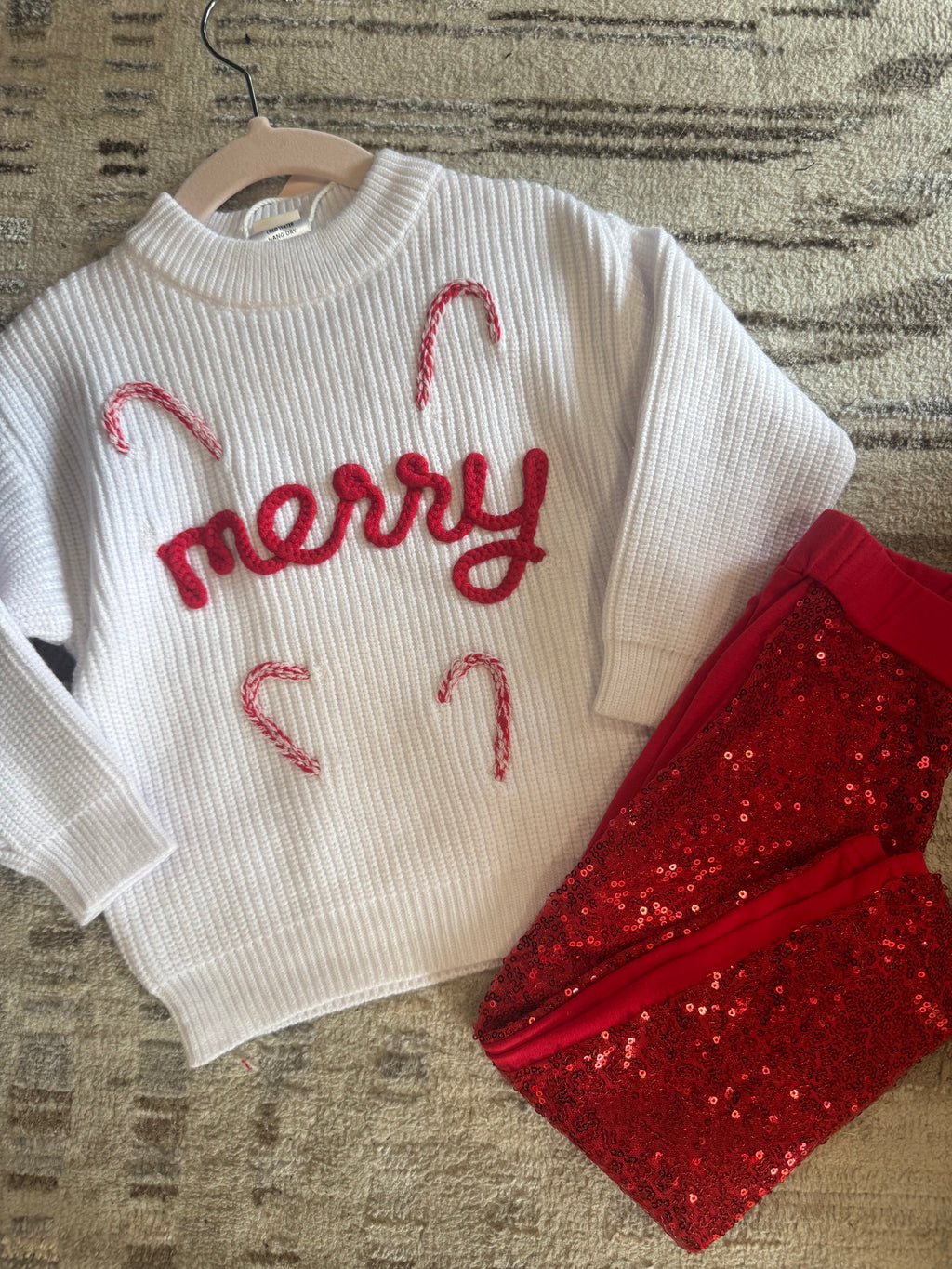 Candy Cane Sweater Set