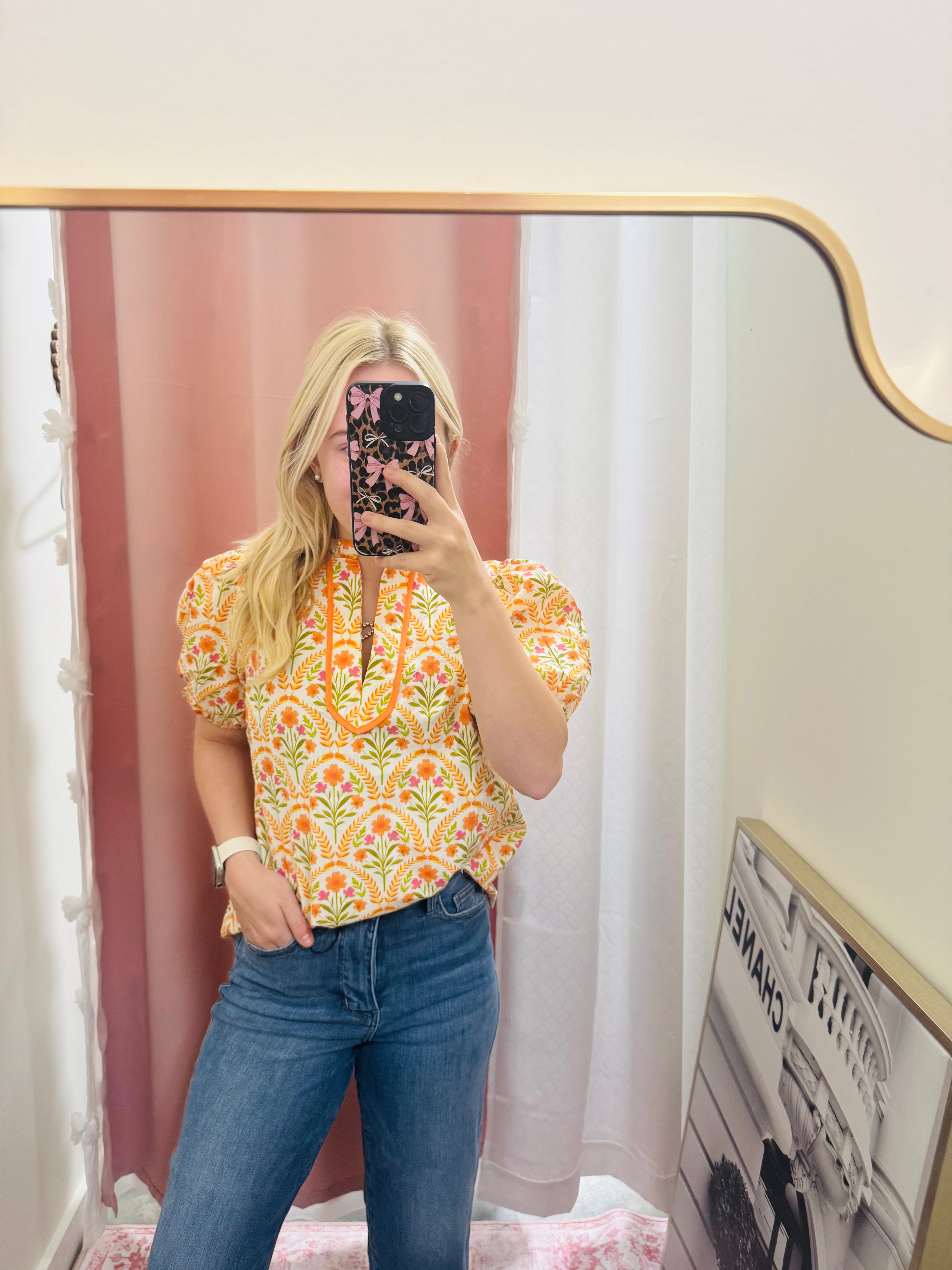 Bright Floral Blouse