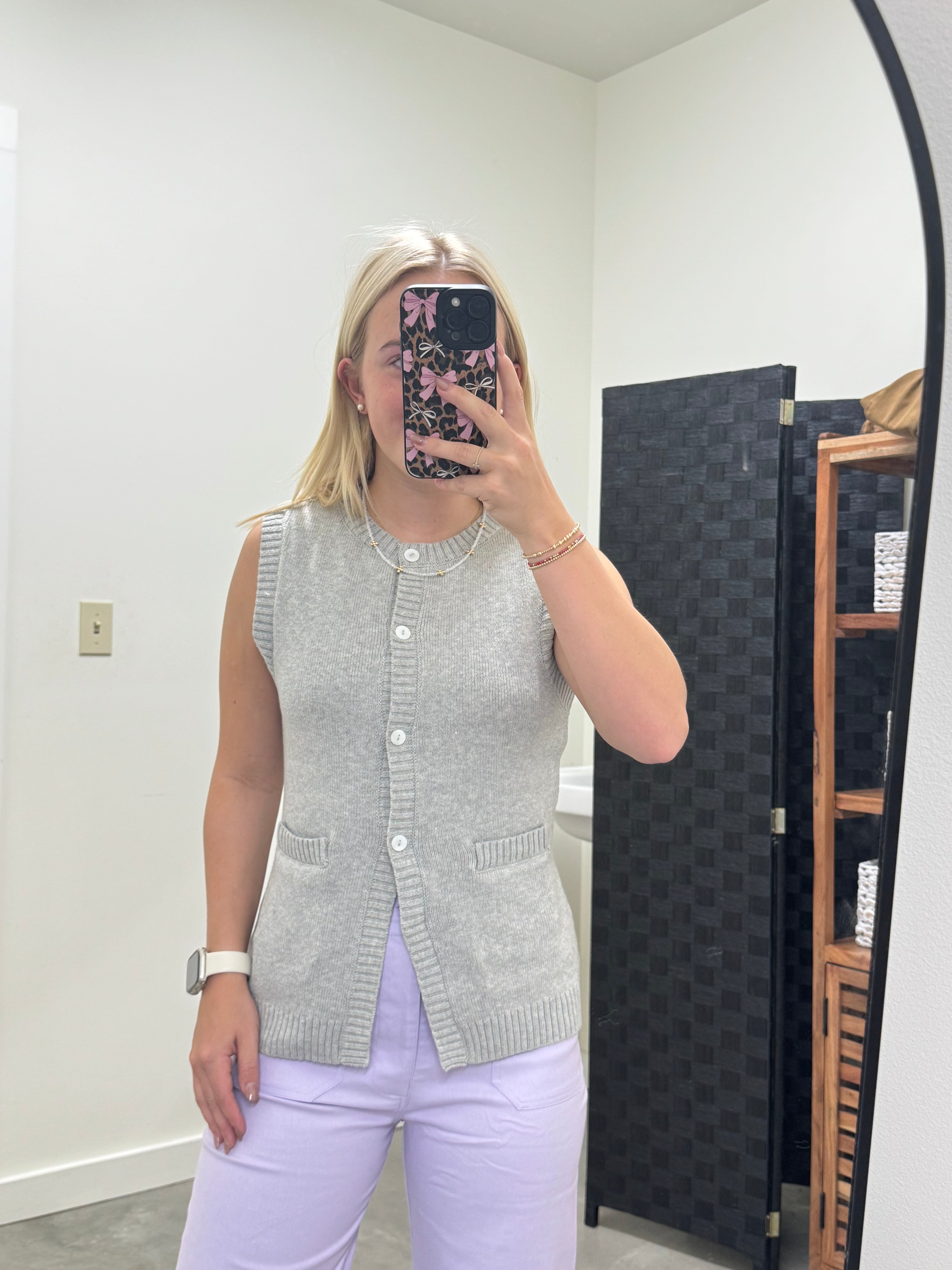 Light Grey Knitted Vest
