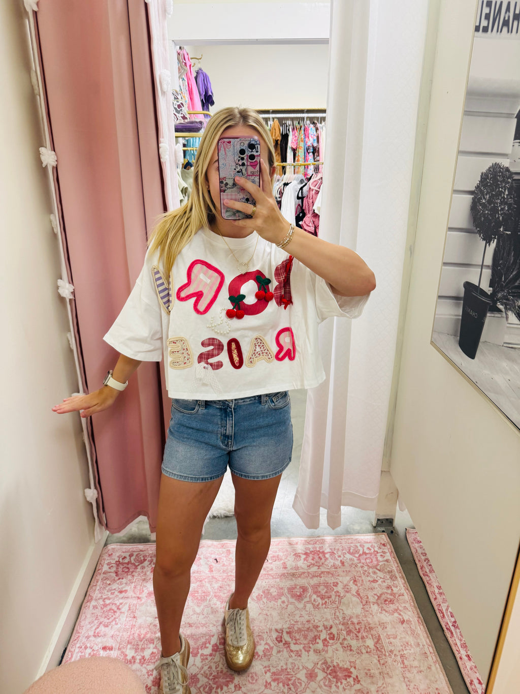 Born and Raised Cropped Shirt