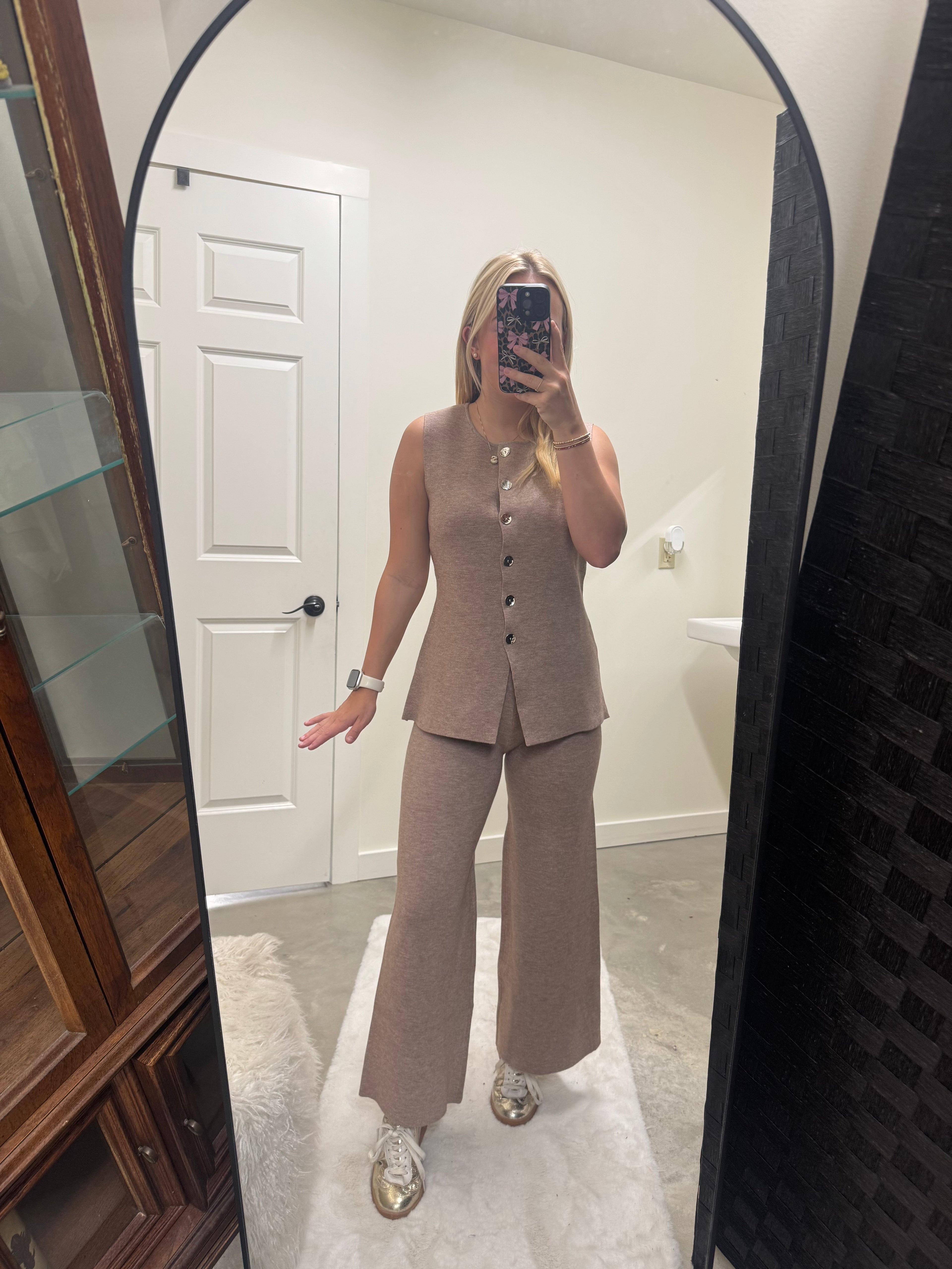 Smooth Knit Mocha Set