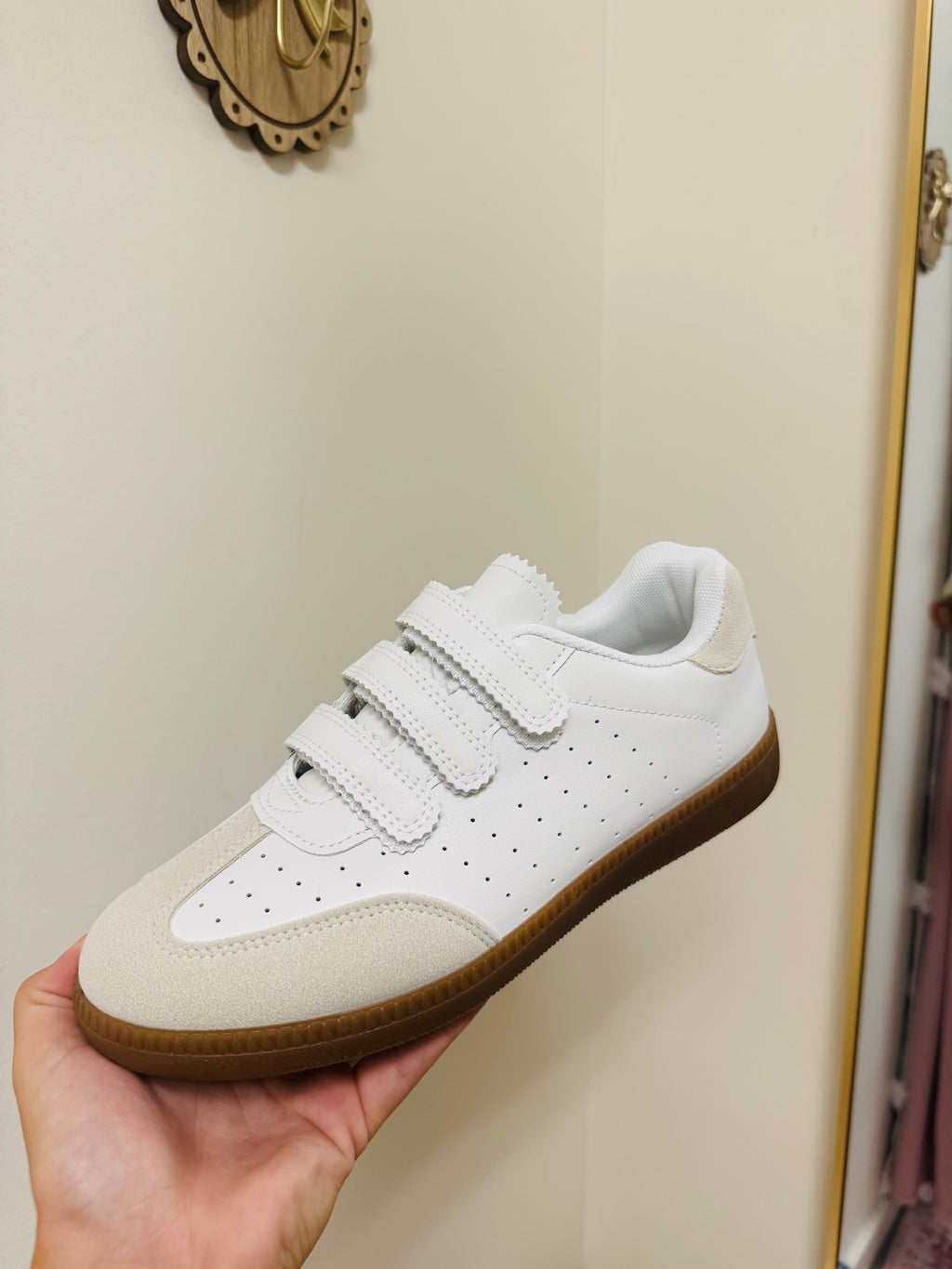 White Velcro Sneaker