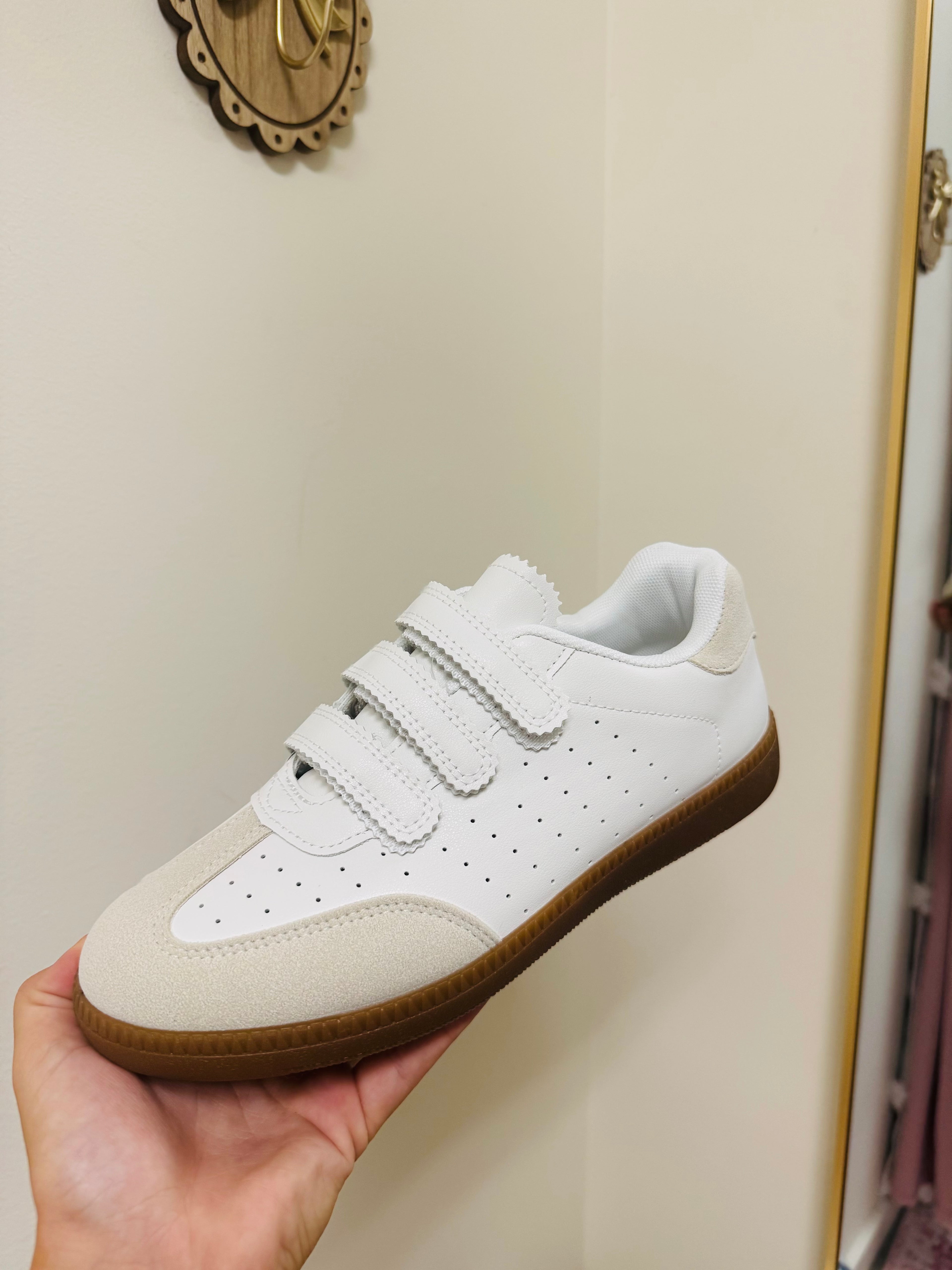 White Velcro Sneaker