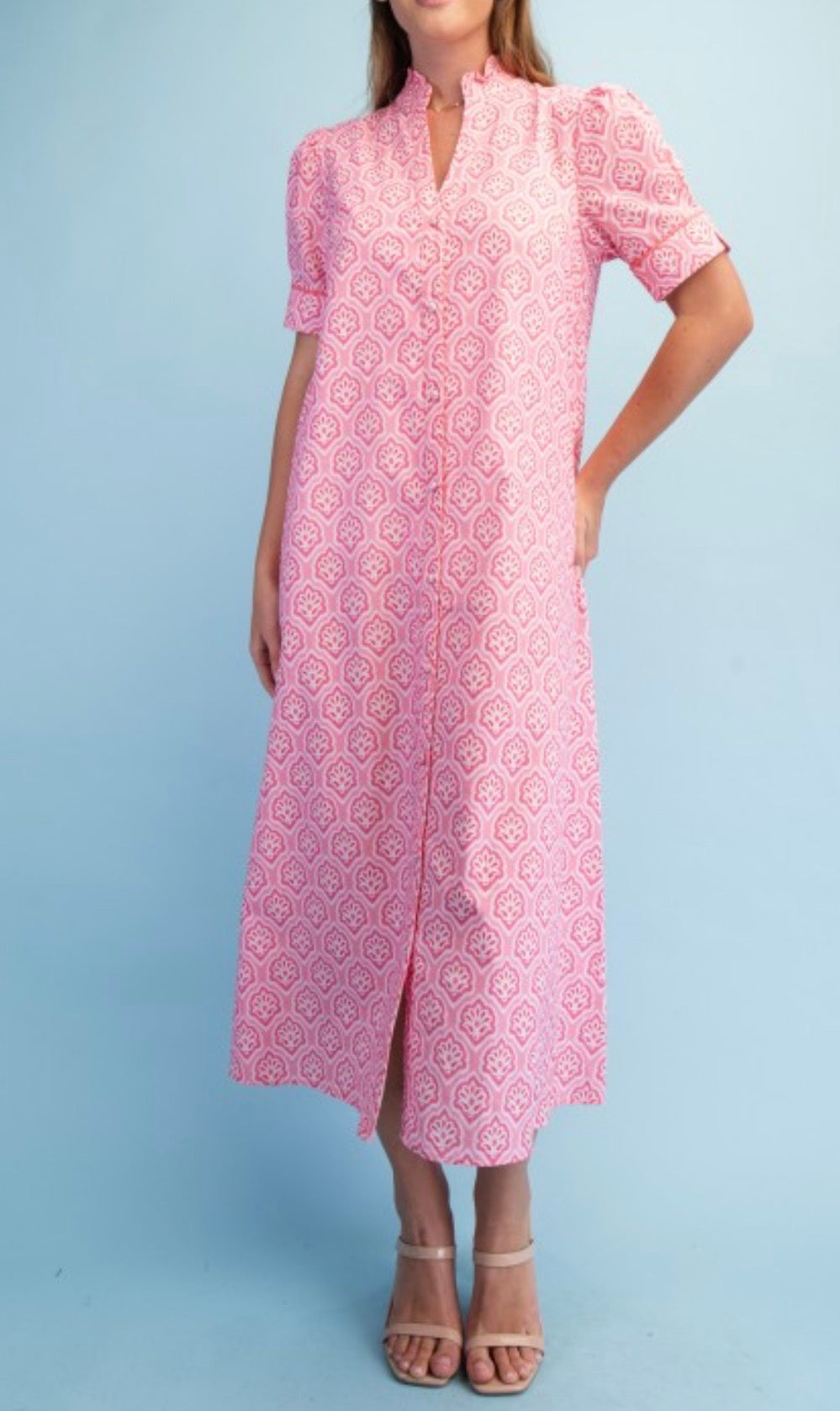 Pink Printed Maxi