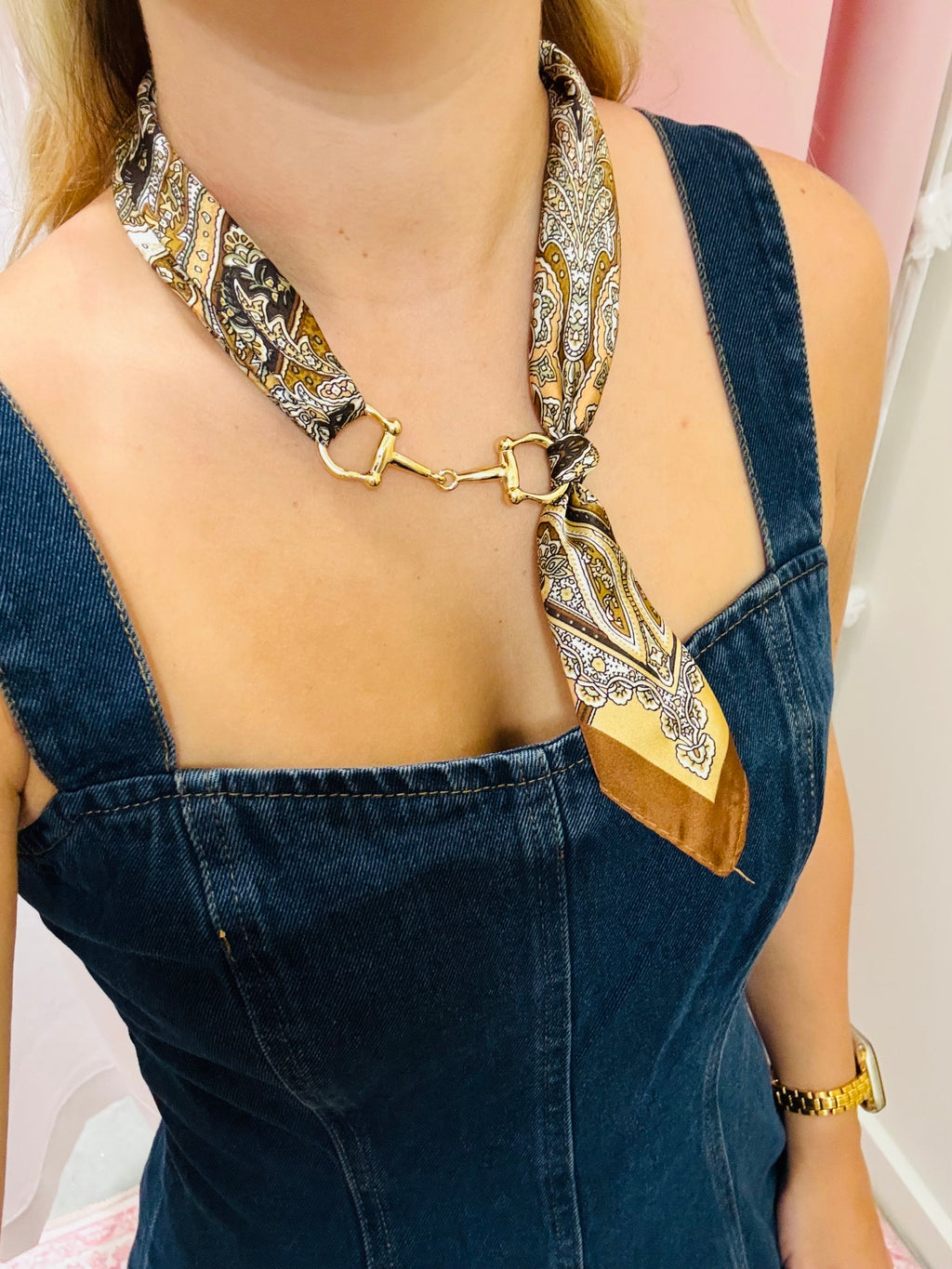 Horse bit Scarf Necklace