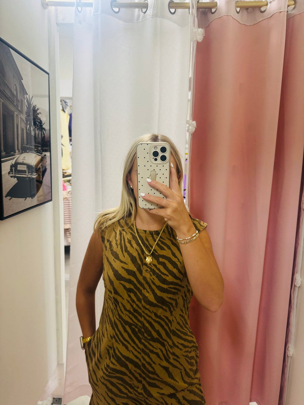 Brown Tiger Denim Dress